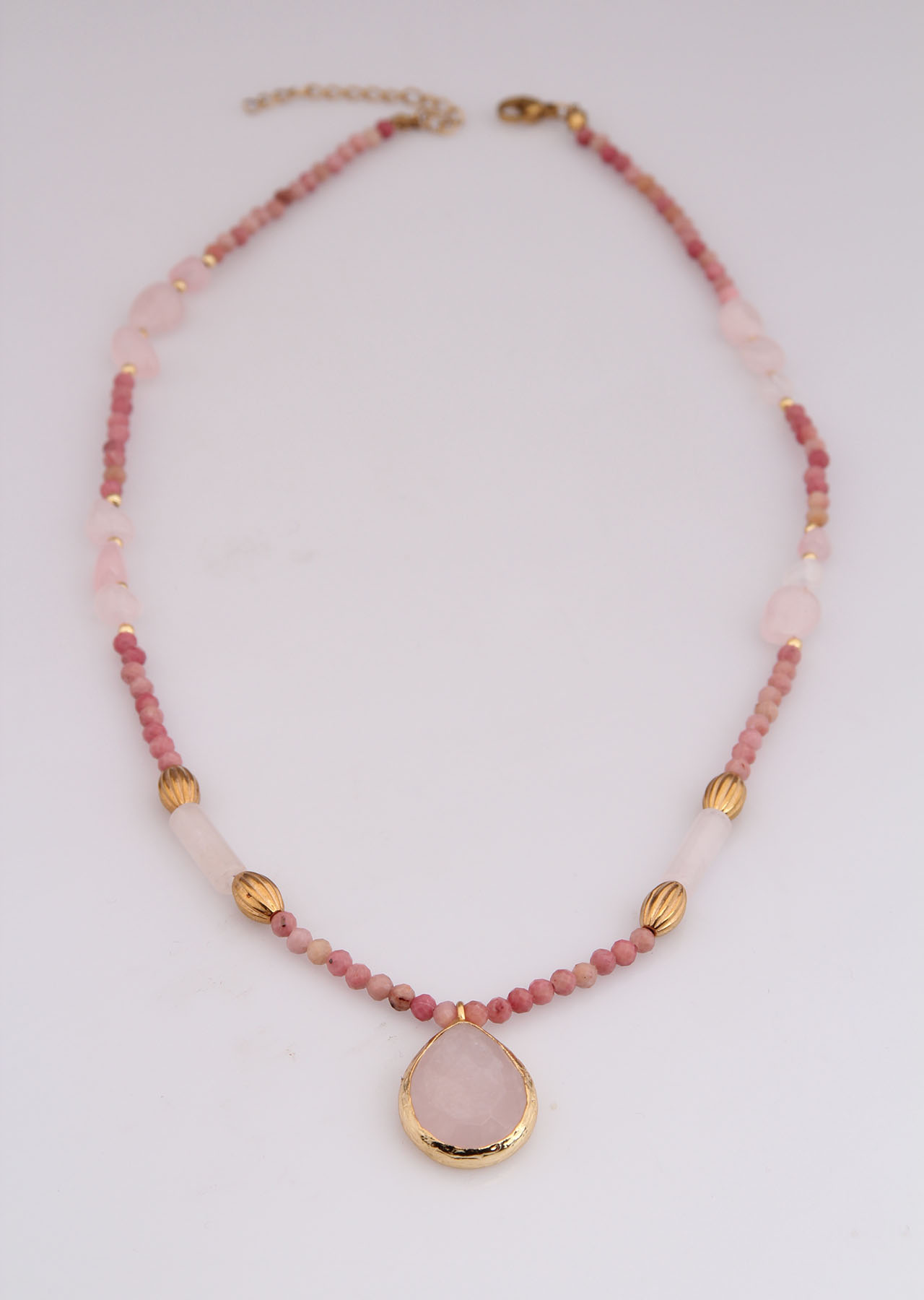 Pink Quartz & Strawberry Quartz Necklace
