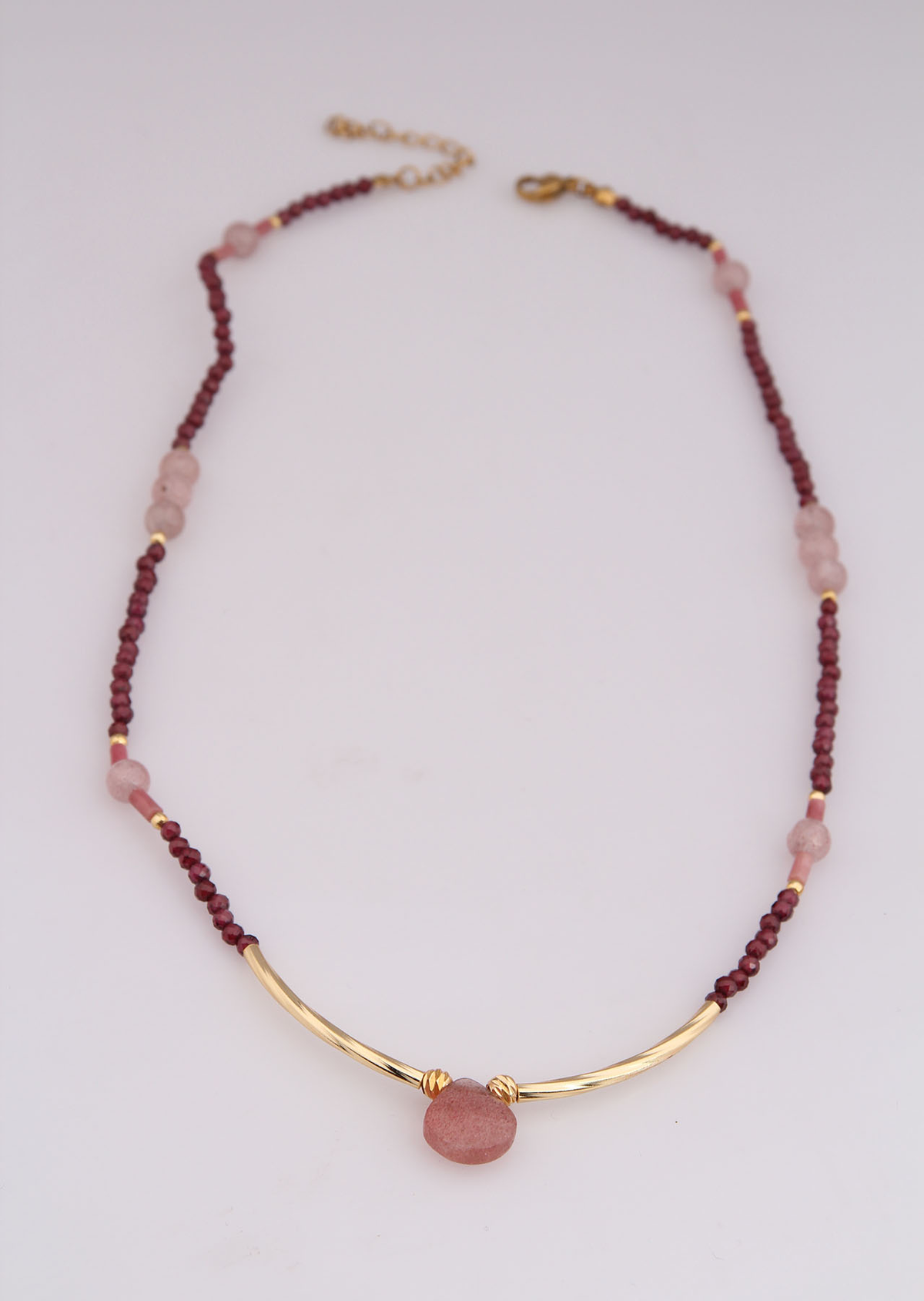Garnet & Strawberry Quartz Necklace