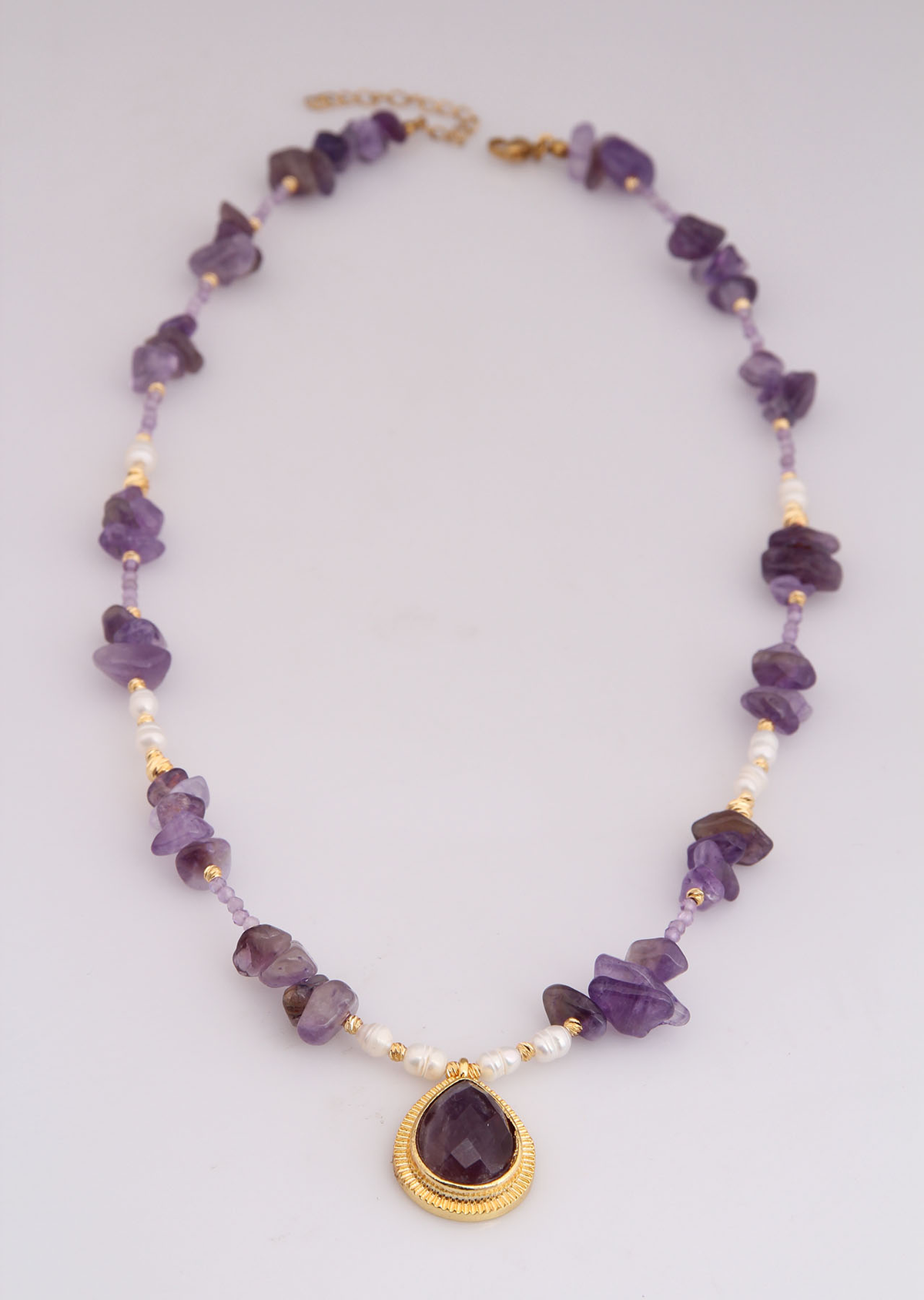 Amethyst & Pearl Necklace