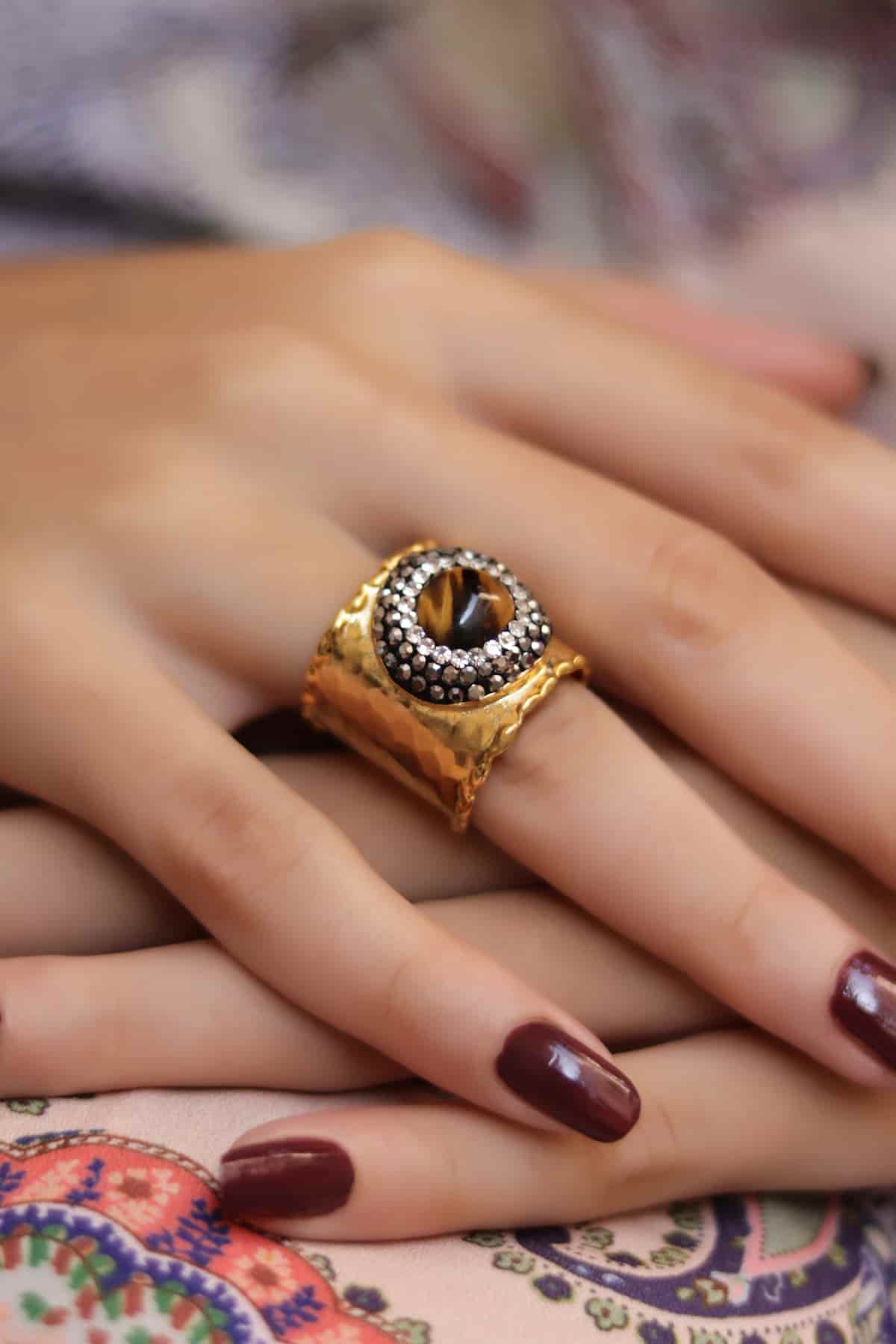 Tiger Eyes & Hematite Bague