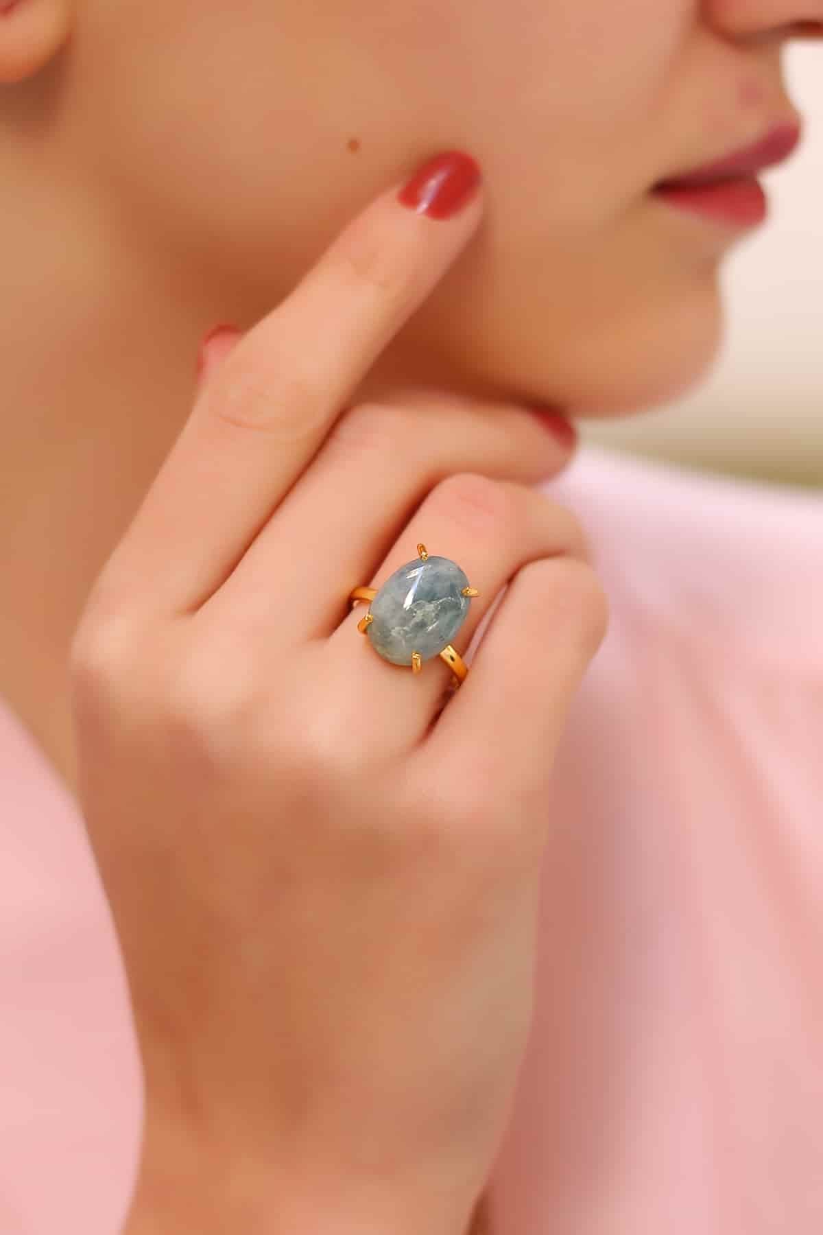 Aqumarine Bague