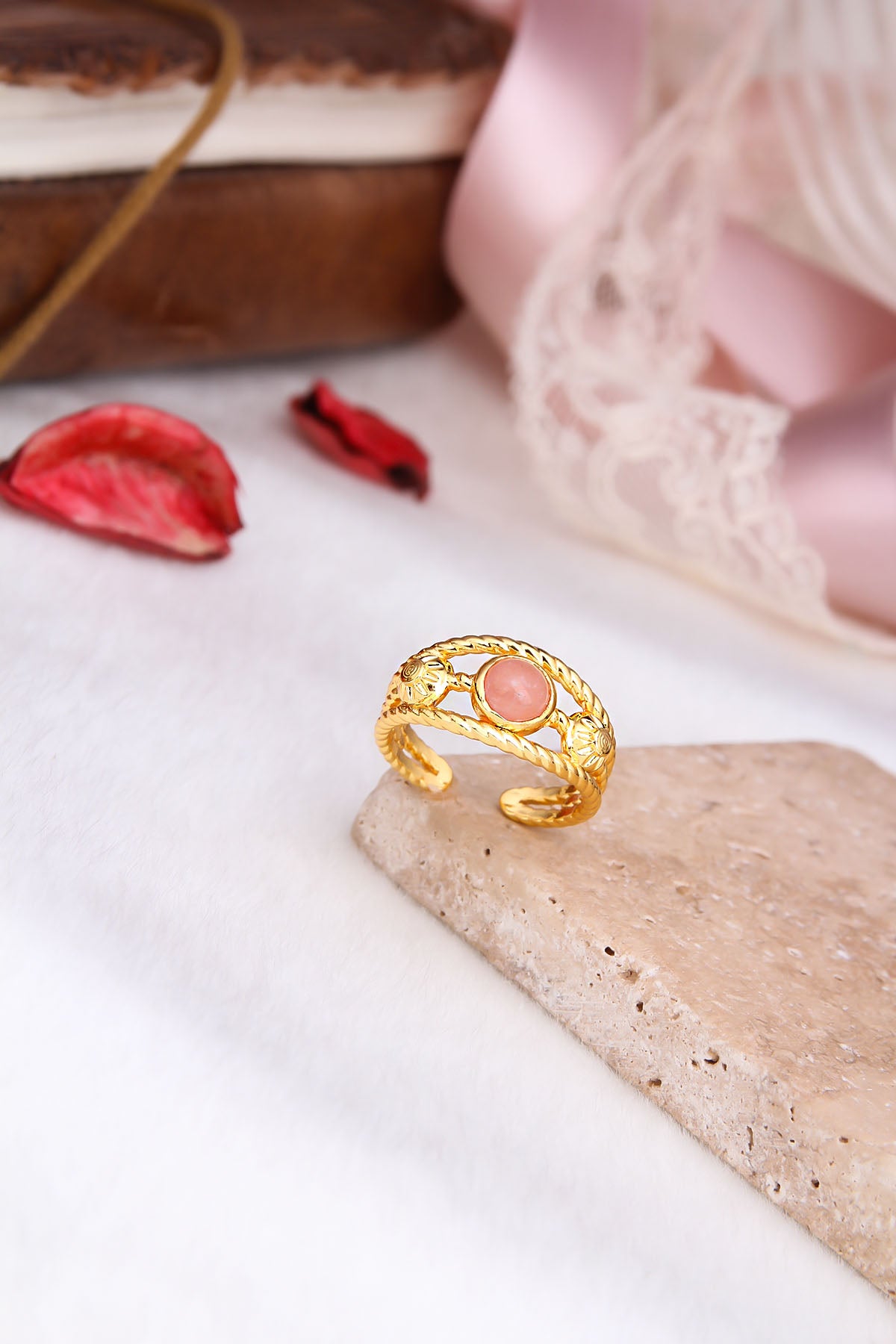 Pink Quartz Ring