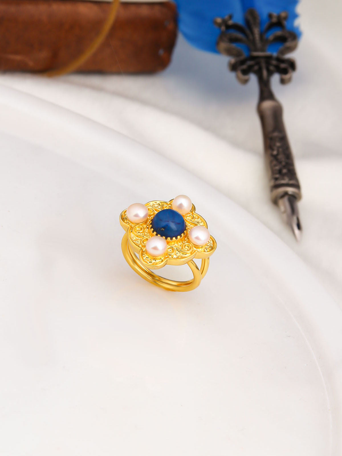 Varasite & Pearl  Bague