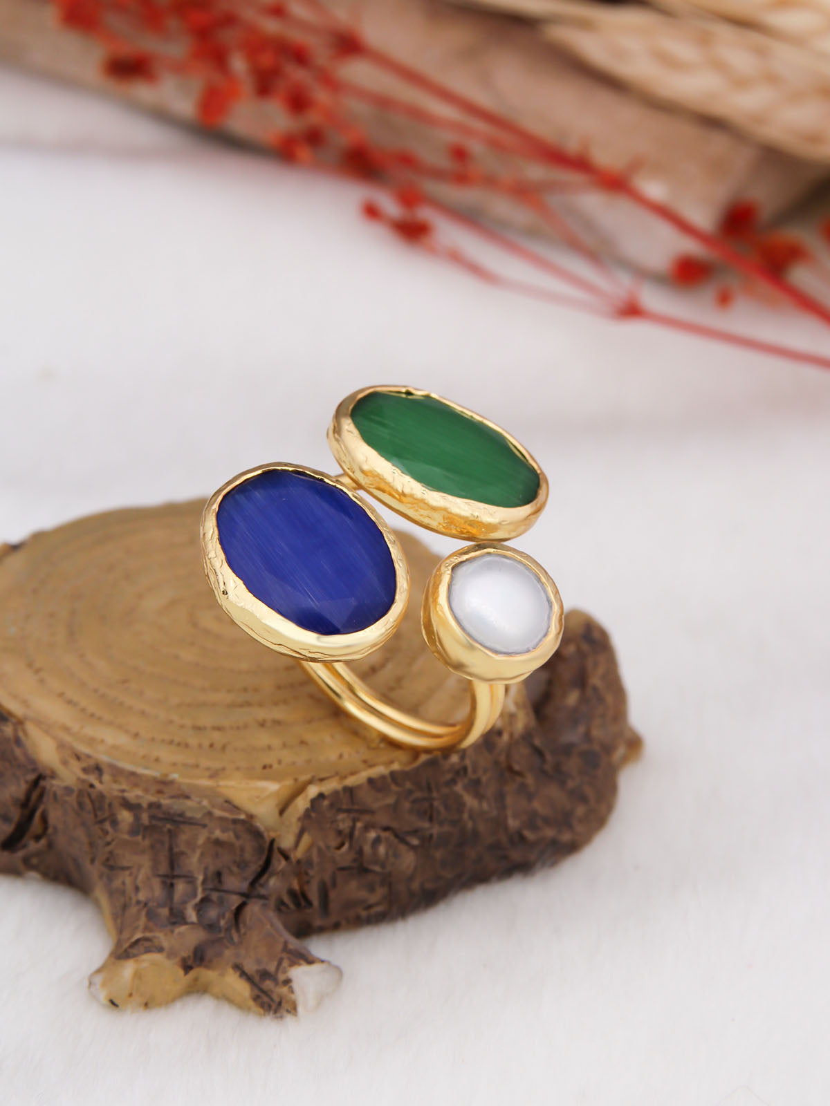 Cat Eyes & Pearl Bague