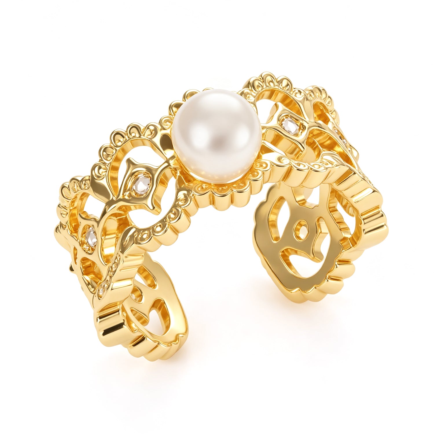 Pearl & Zircon Ring