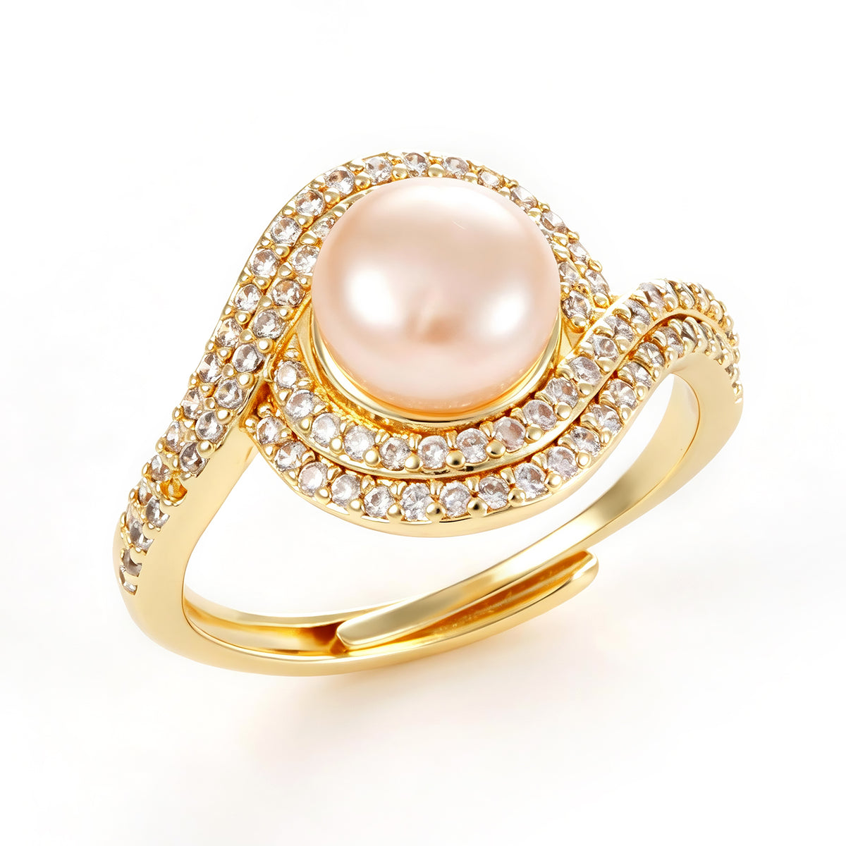 Pearl & Zircon Ring