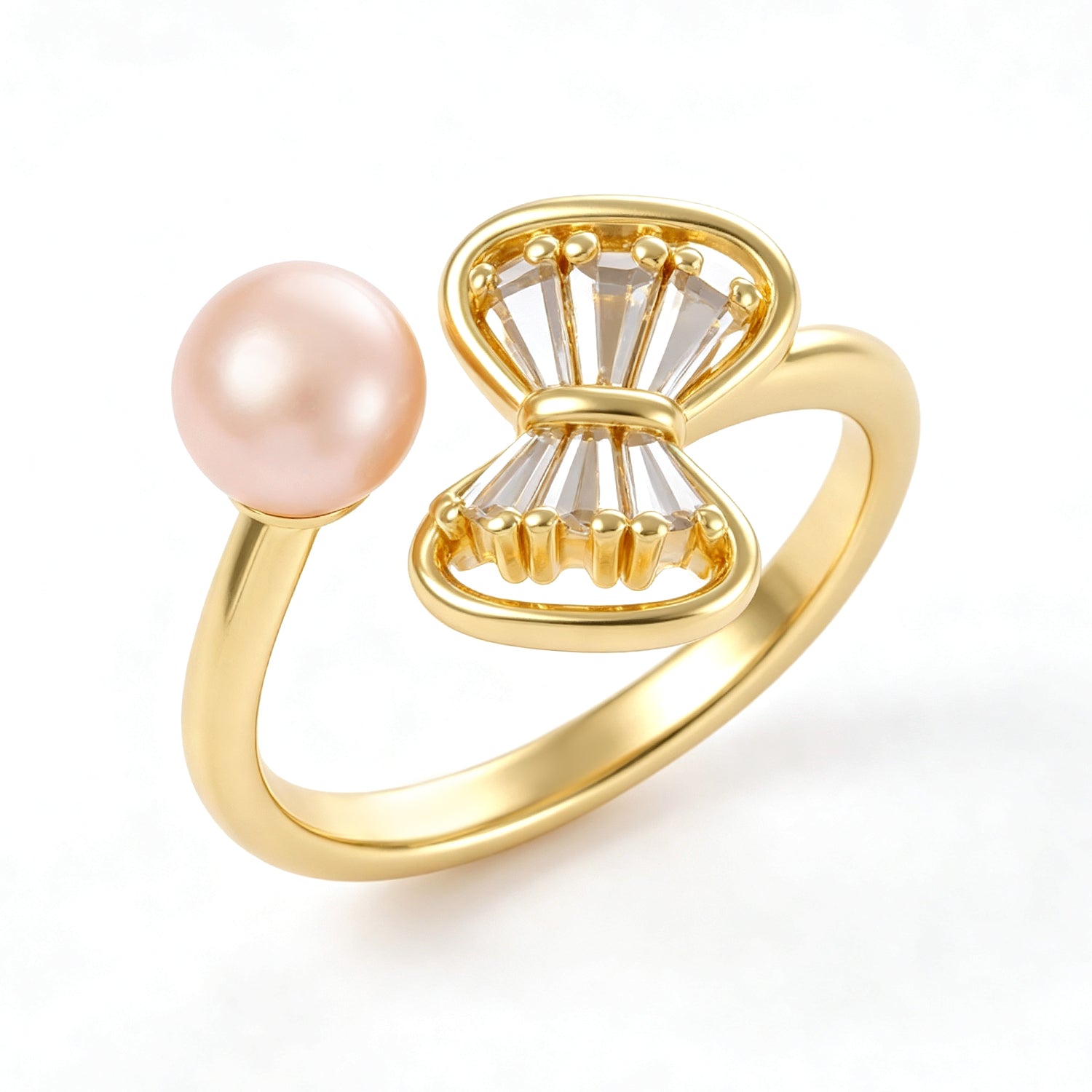 Pearl & Zircon Ring