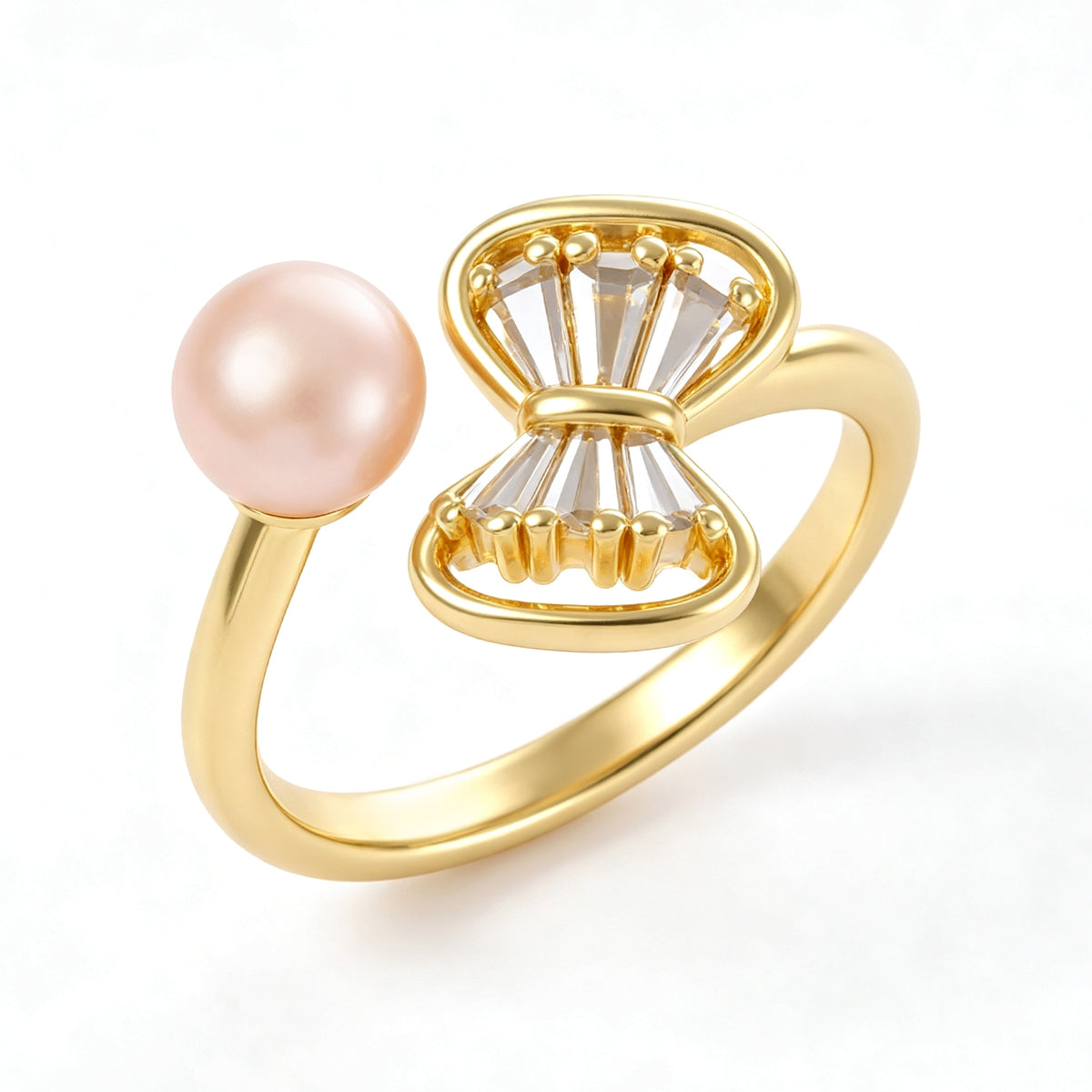 Pearl & Zircon Ring