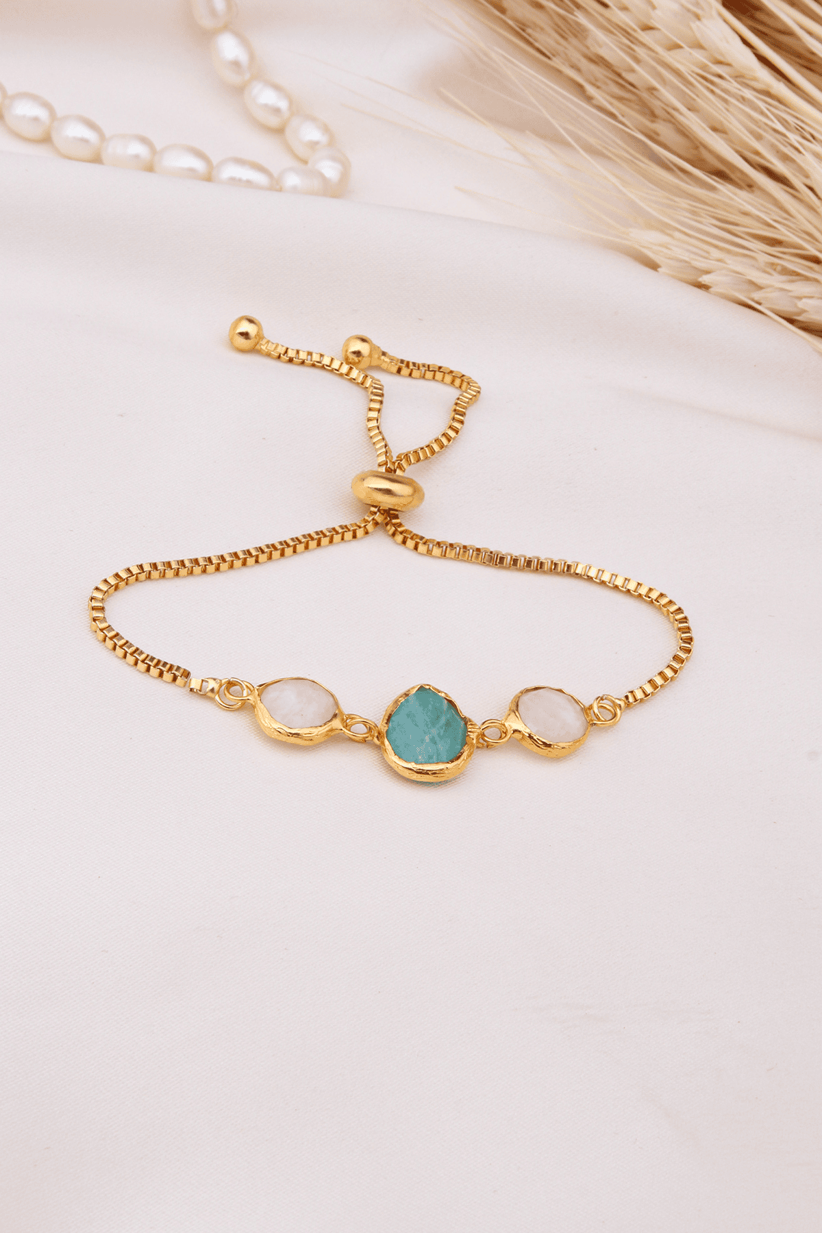 Moonstone & Amazonite Bracelet