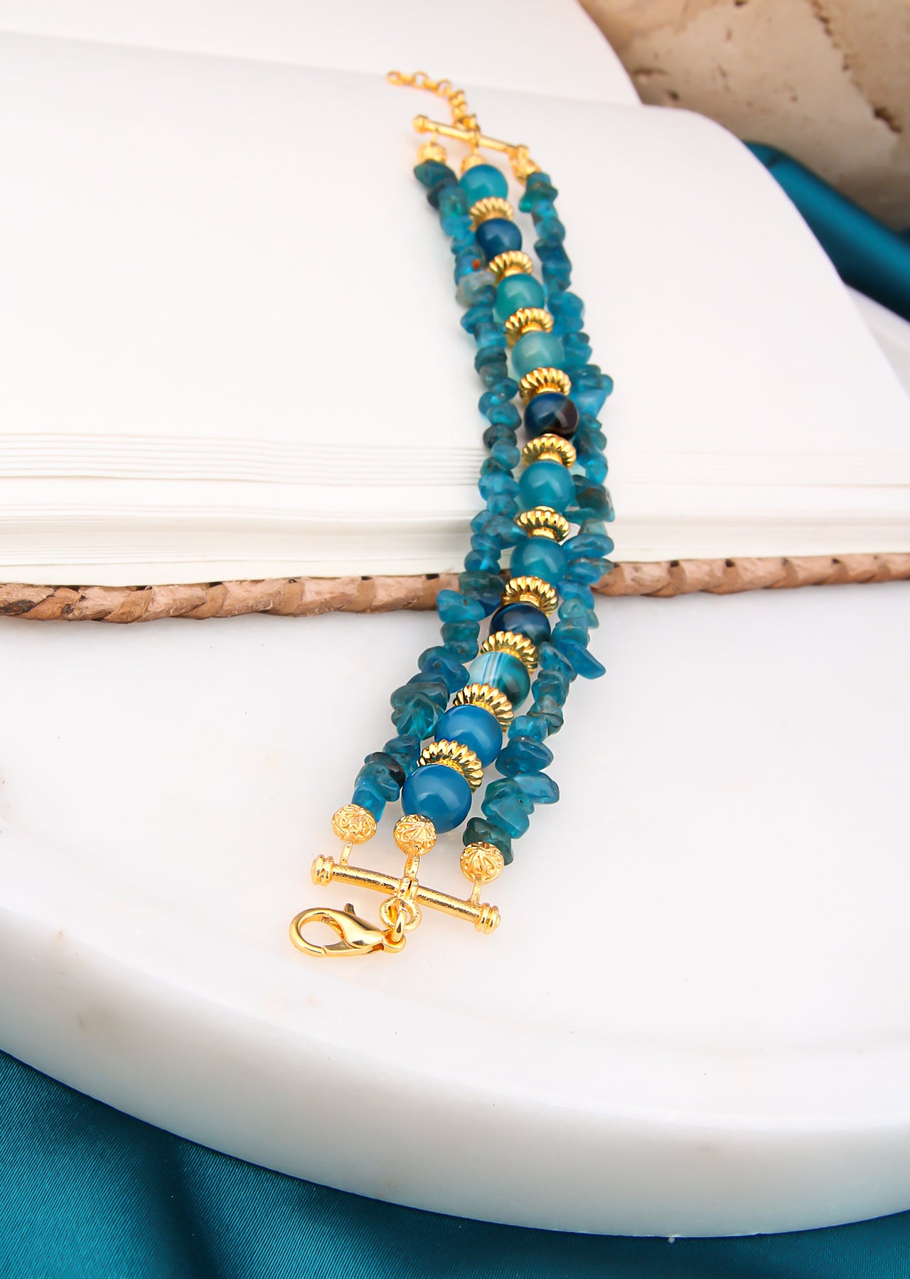 Azurite & Agate Bracelet