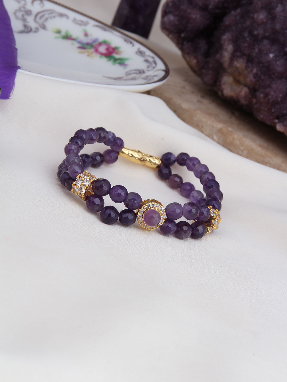 Amethyst & Zircon Bracelet