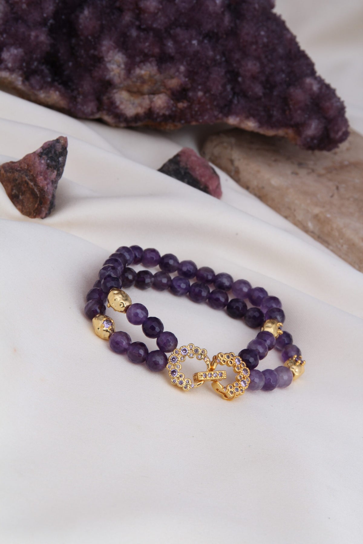Ametyhst & Zircon Bracelet
