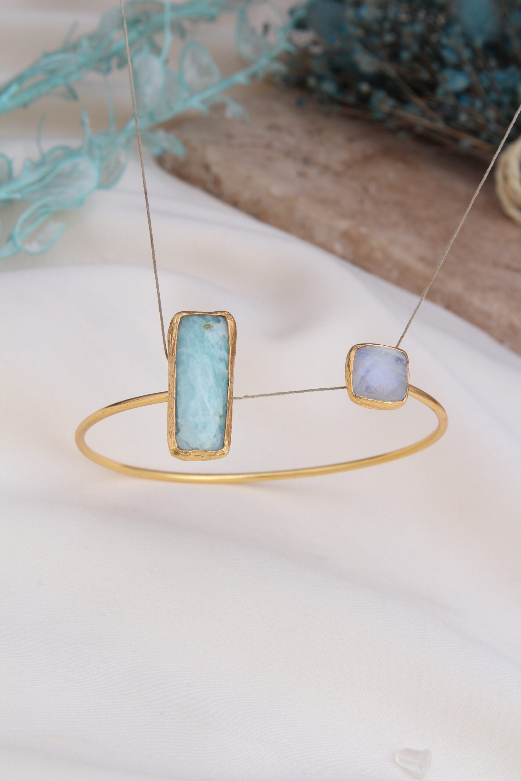 Aquamarin & Moonstone Bracelet