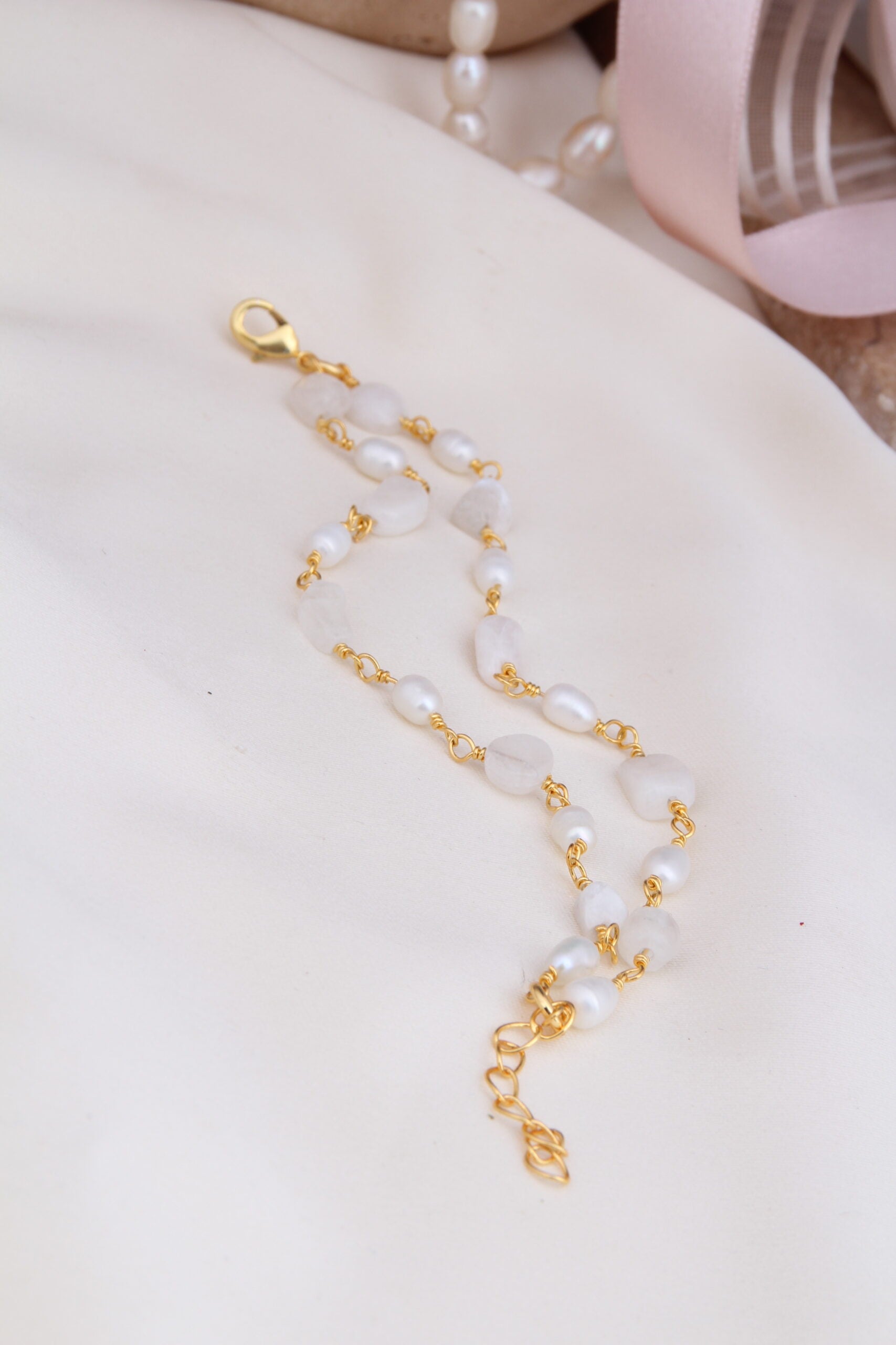 Pearl & Moonstone Bracelet