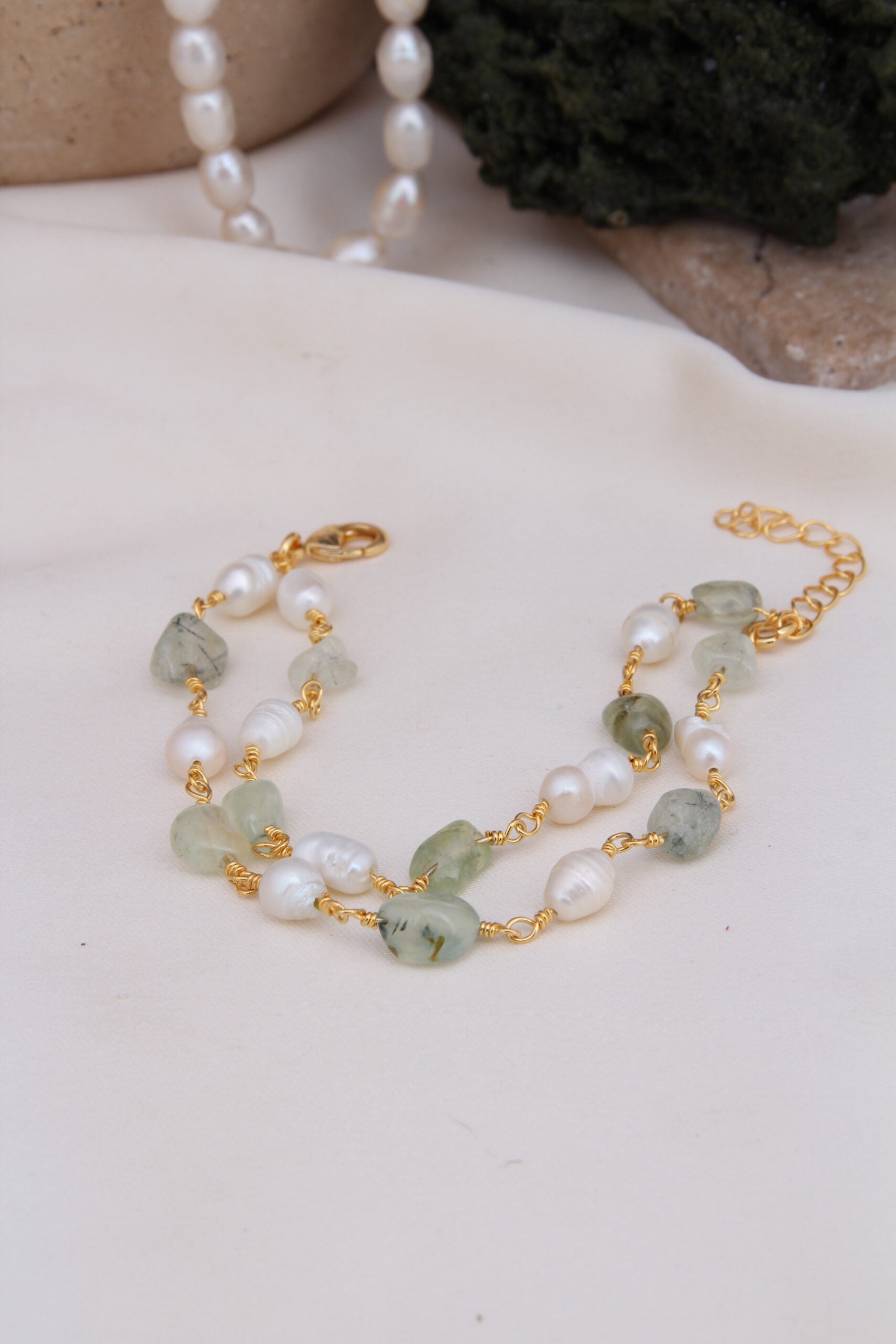 Prinhite & Pearl Bracelet