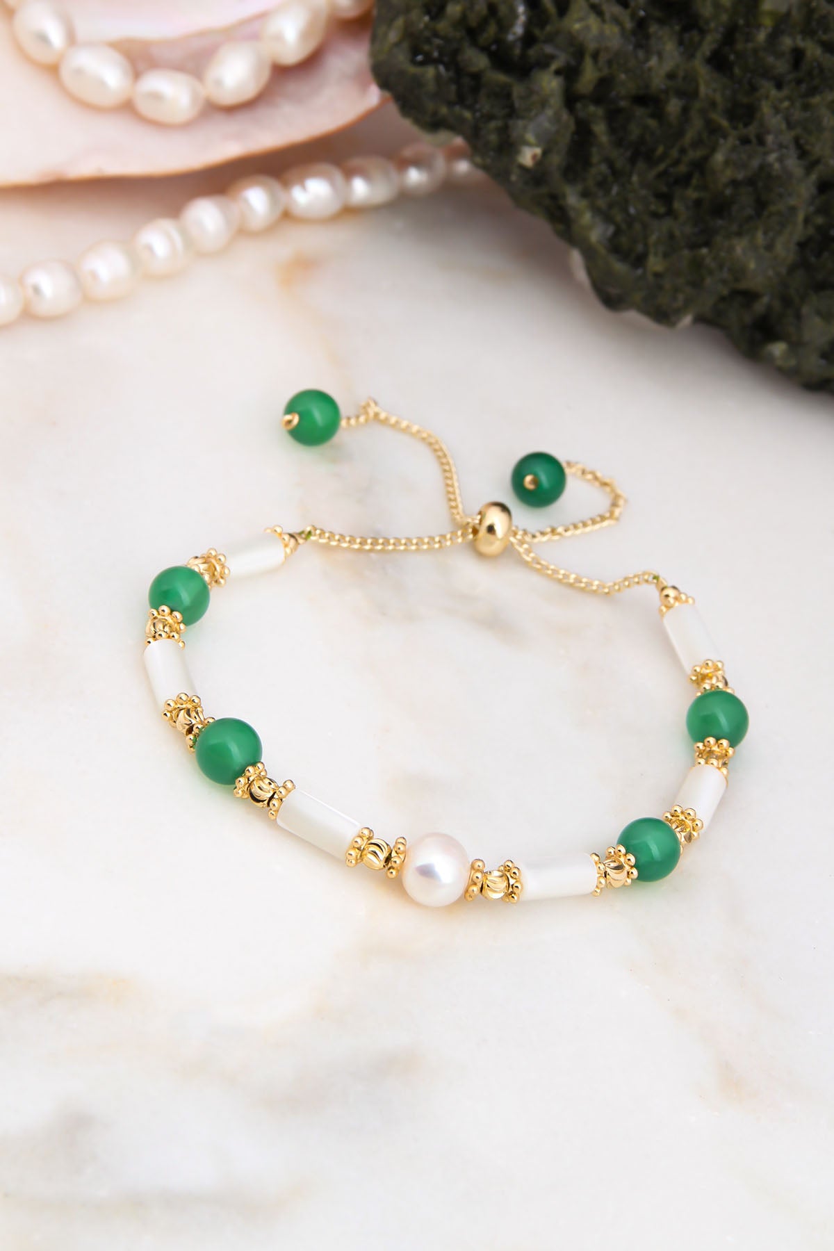 Nacre & Agate Bracelet