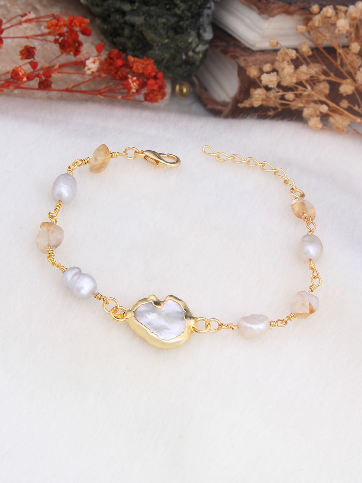 Pearl & Citrine Bracelet