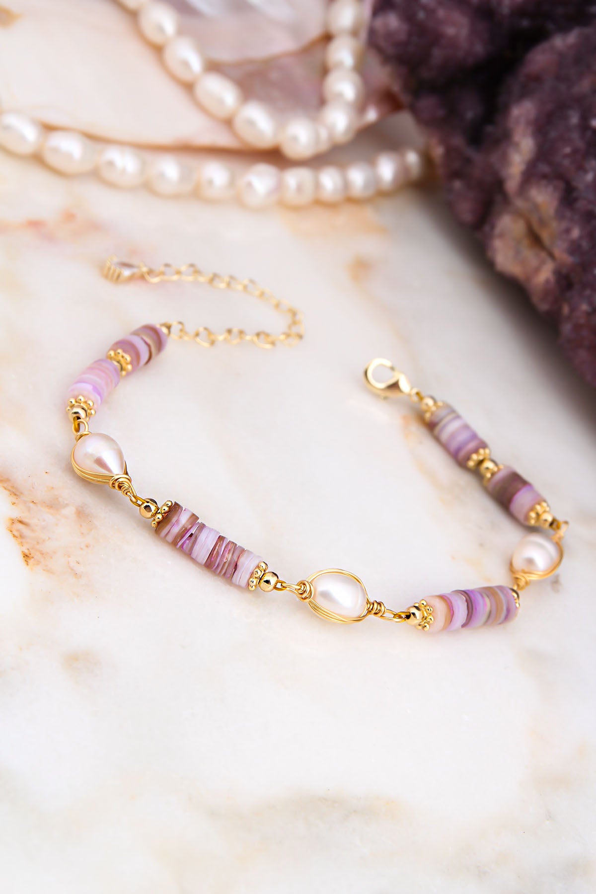 Pearl & Amethyst Bracelet