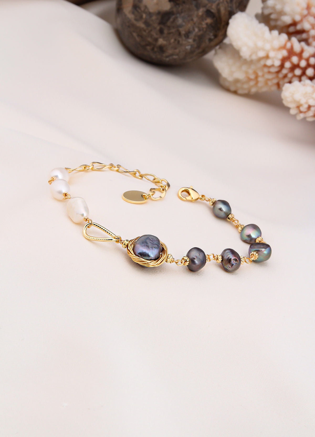 Ocean Nacre & Pearl Bracelet