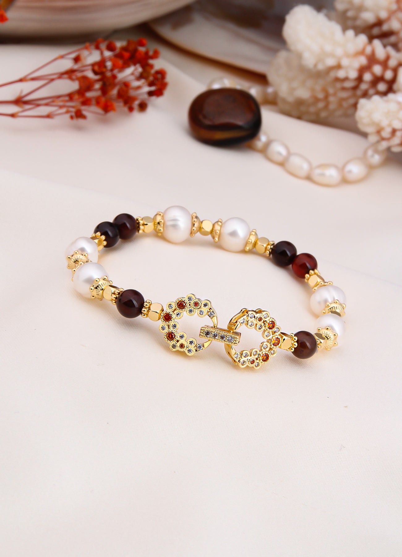 Agate & Pearl Bracelet