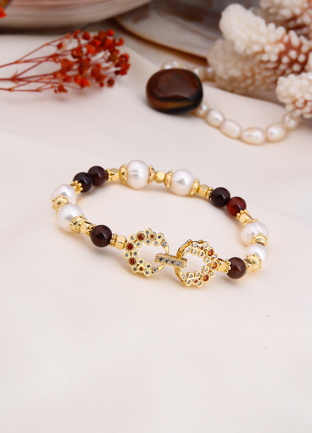 Agate & Pearl Bracelet