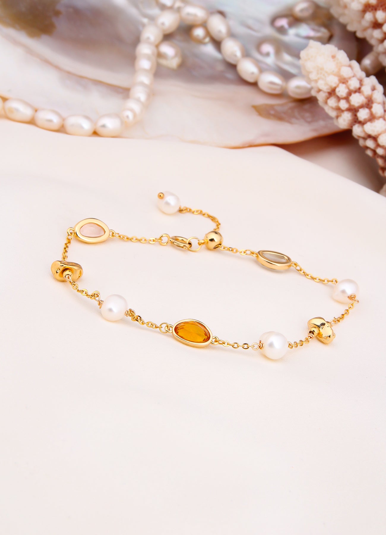 Zircon & Pearl Bracelet