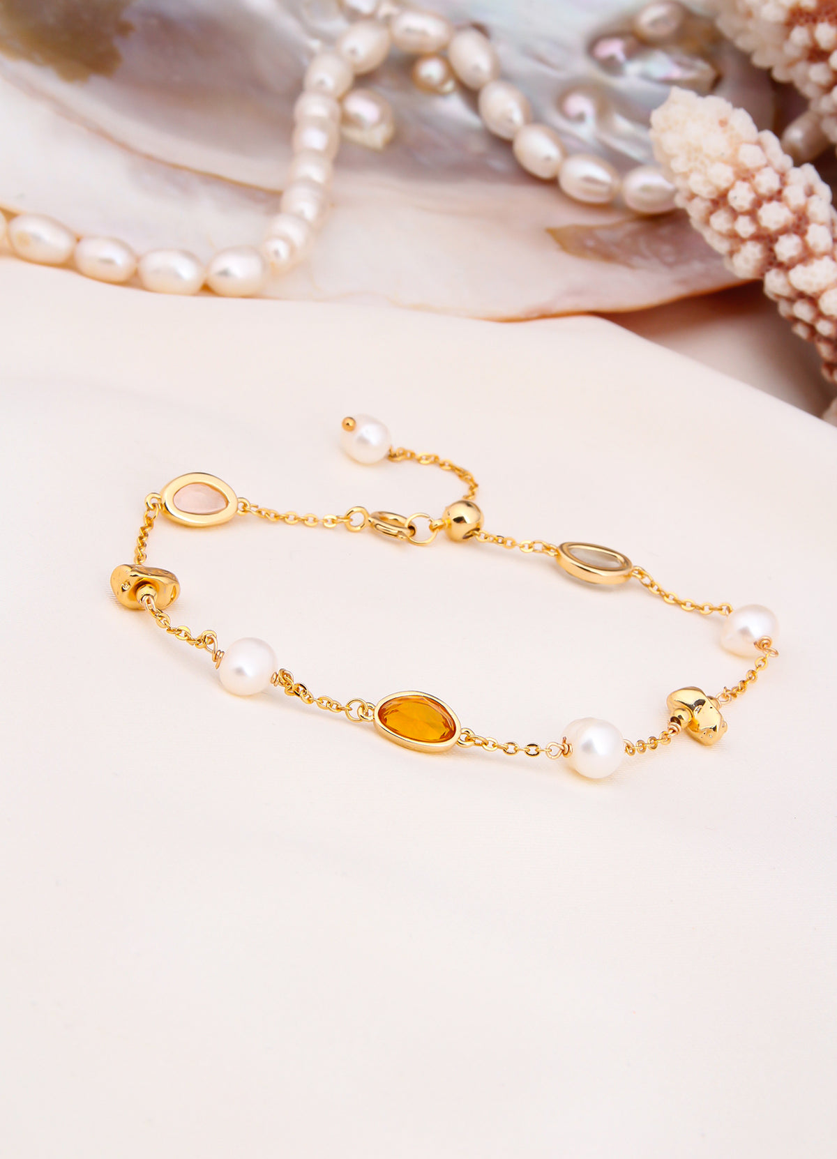 Zircon & Pearl Bracelet
