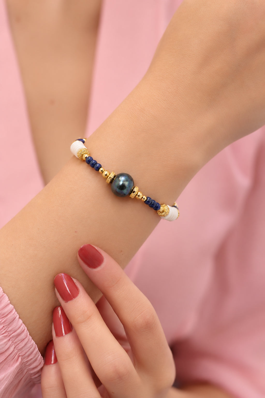 Saphire & Pearl Bracelet