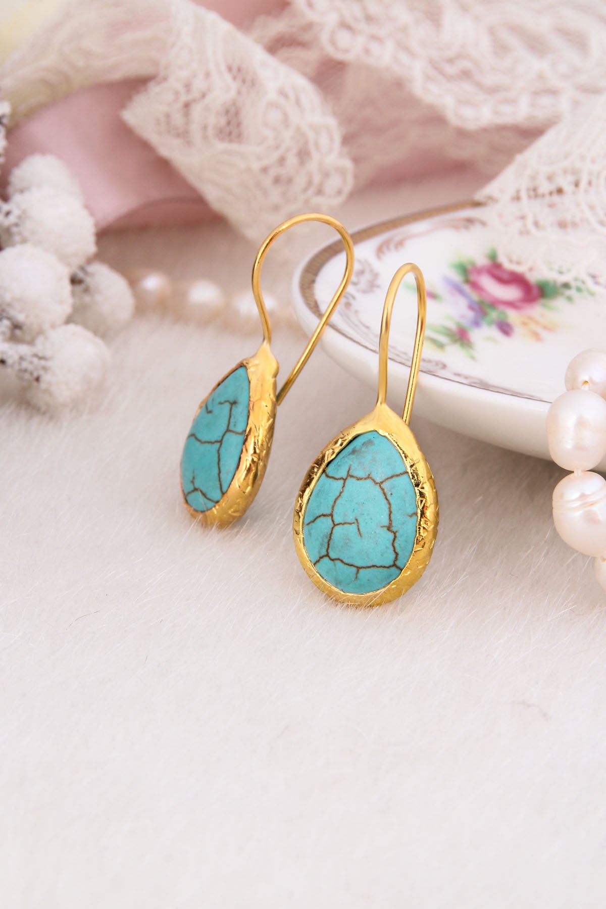 Turquoise Boucles d'oreilles