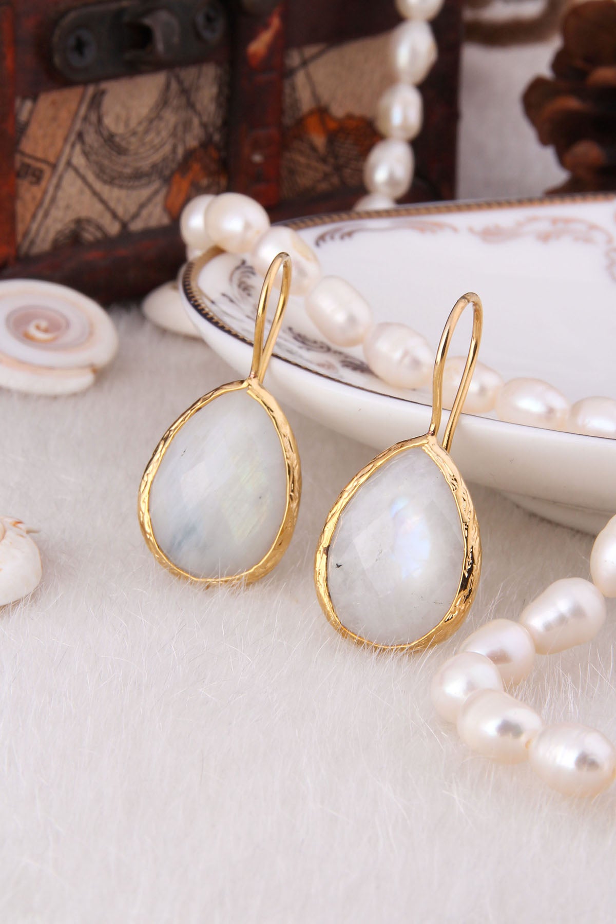 Moon Stone Earring