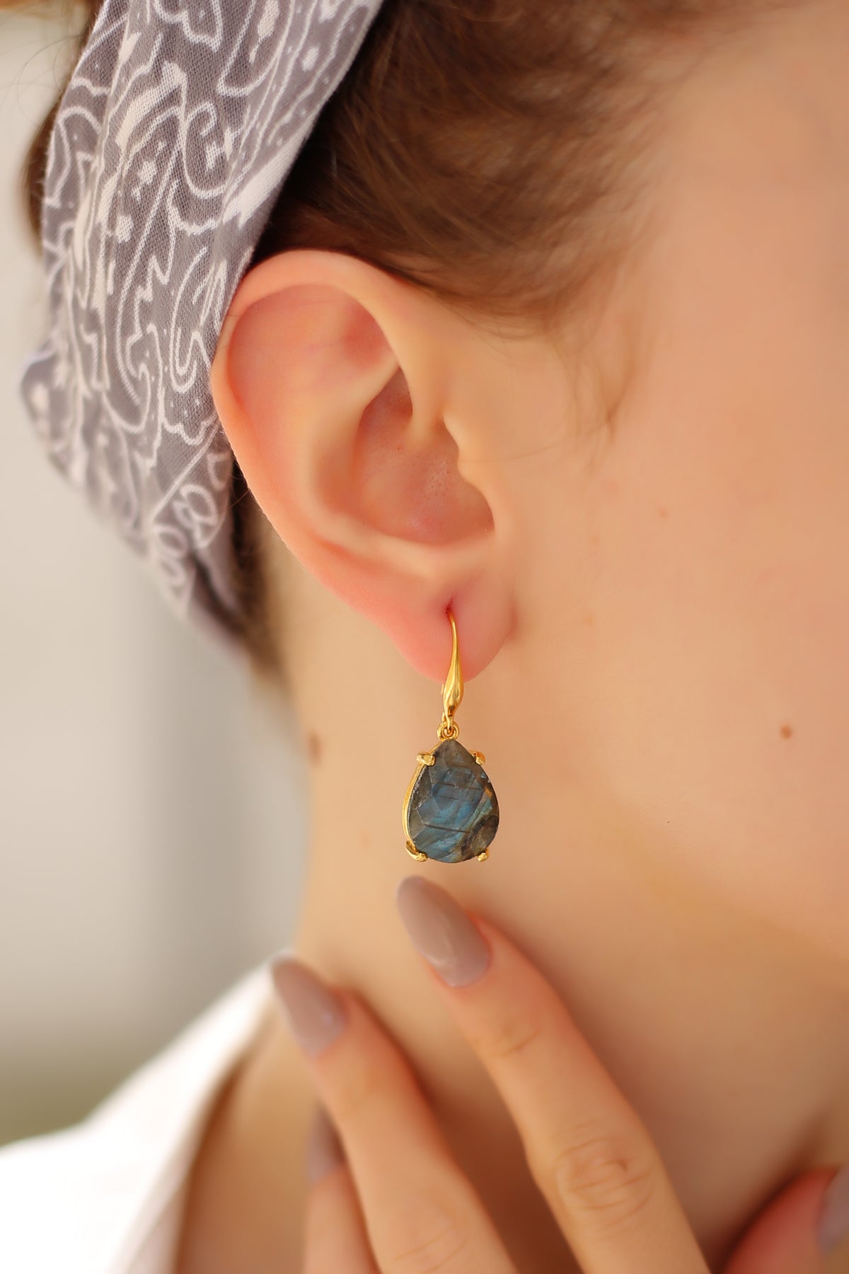 Labradorite Earring