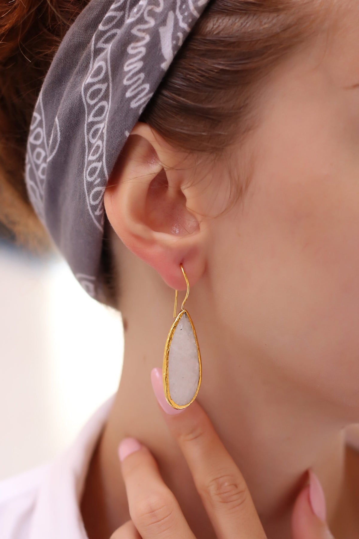 MoonStone Earring