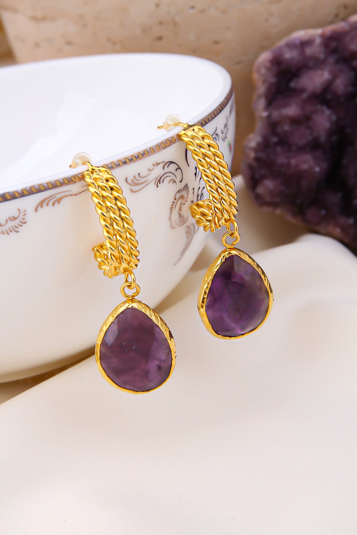 Amethyst Boucles D'Oreilles