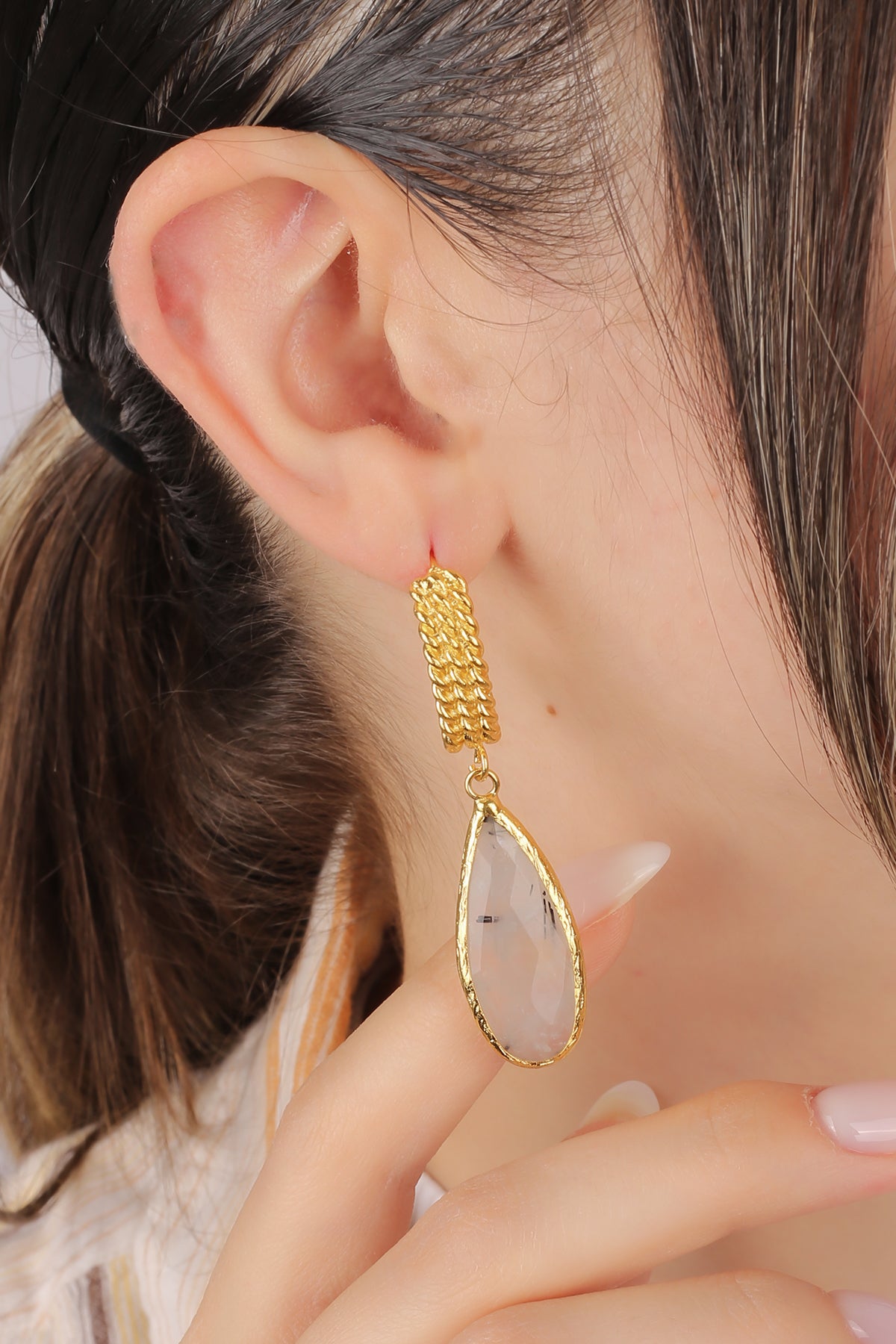 Black Ruthile Boucles d'oreilles