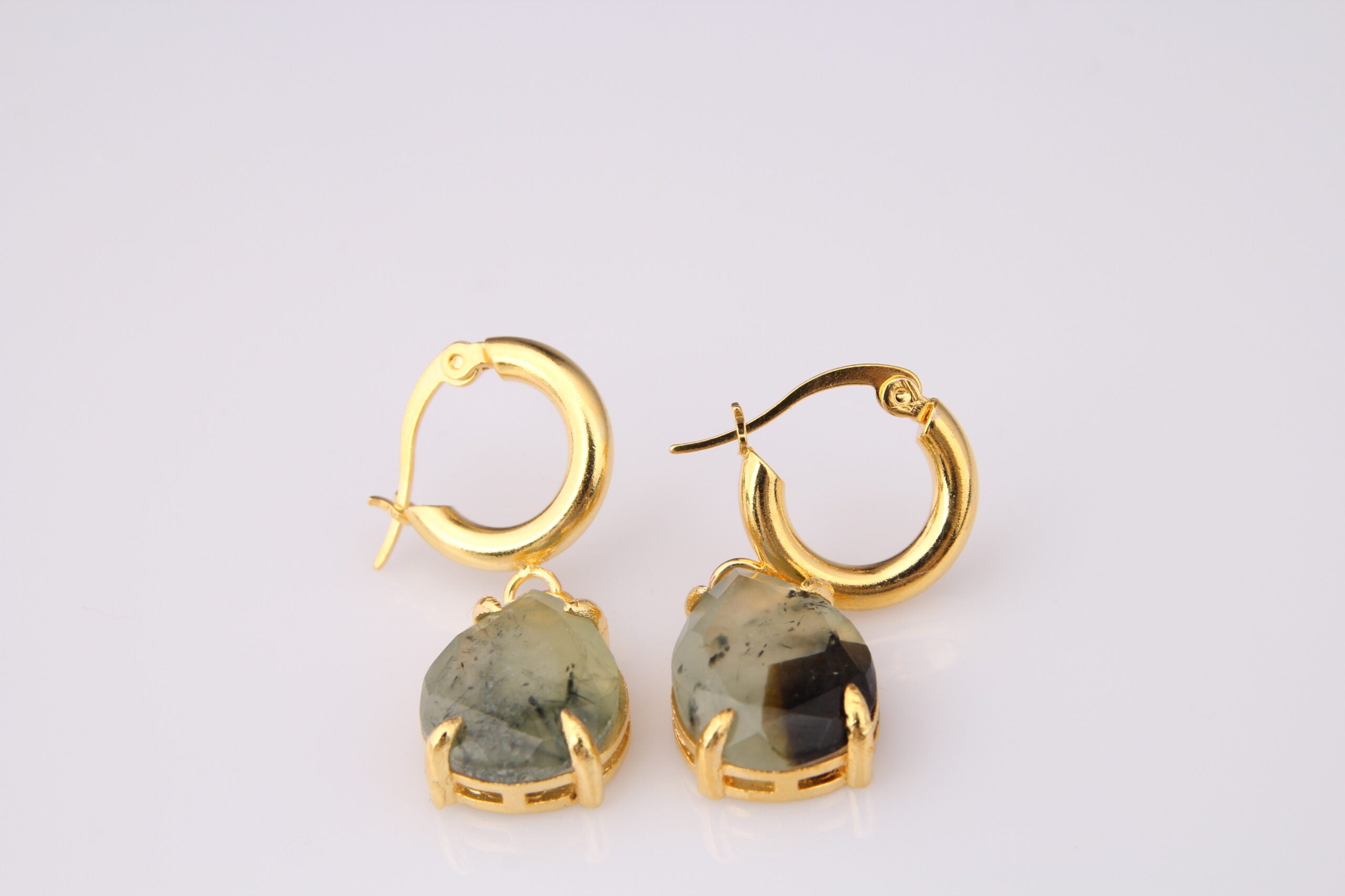 Prehnite Boucles d'oreilles