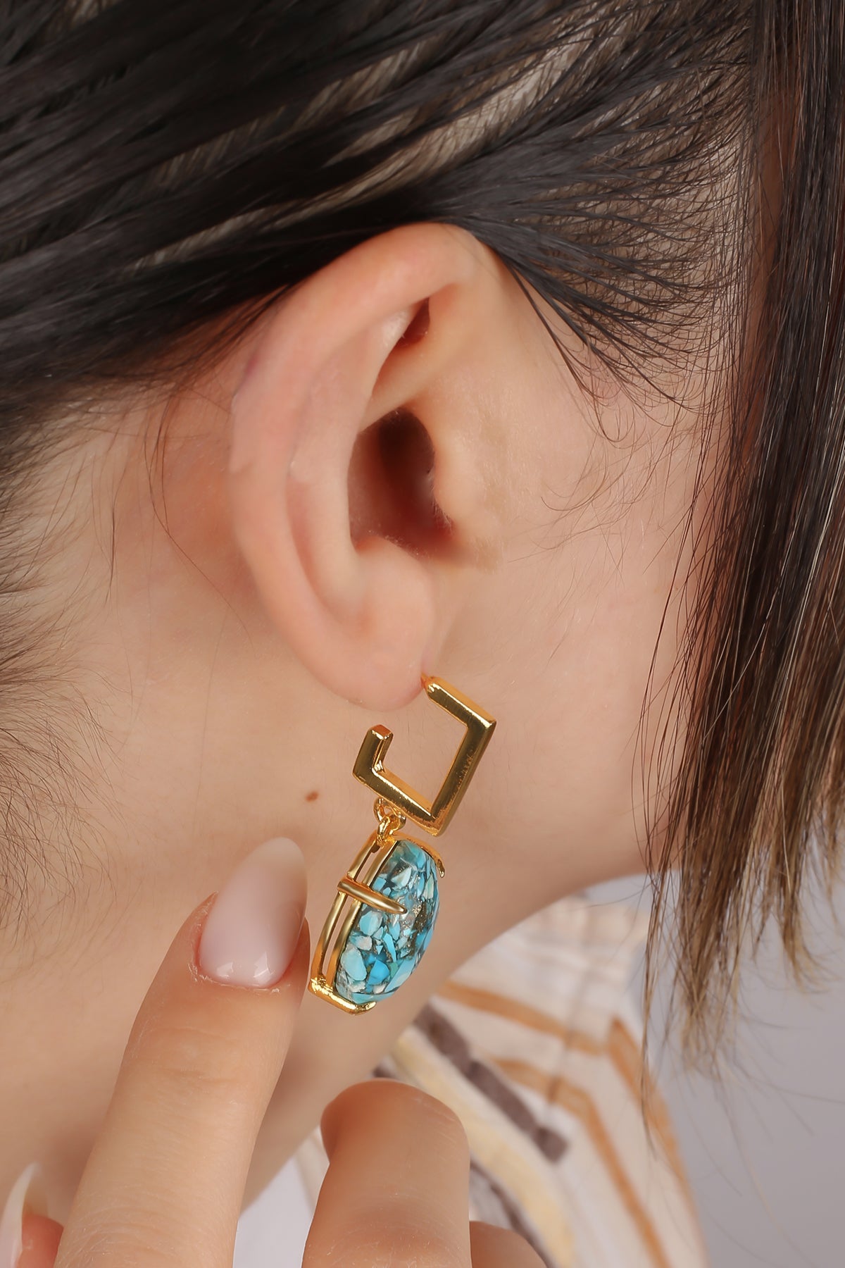 Turquoise Boucles d'oreilles