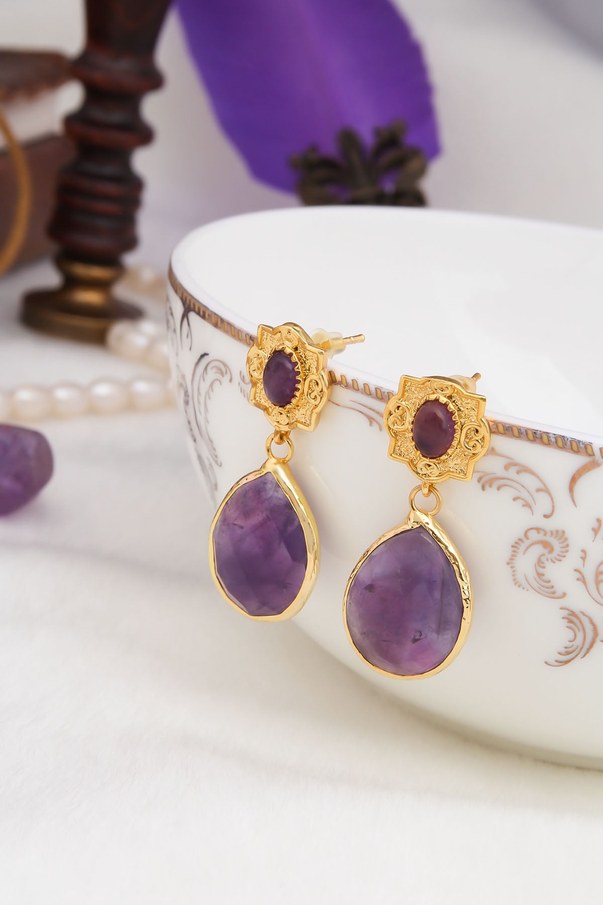 Amethyst Boucles d'oreilles