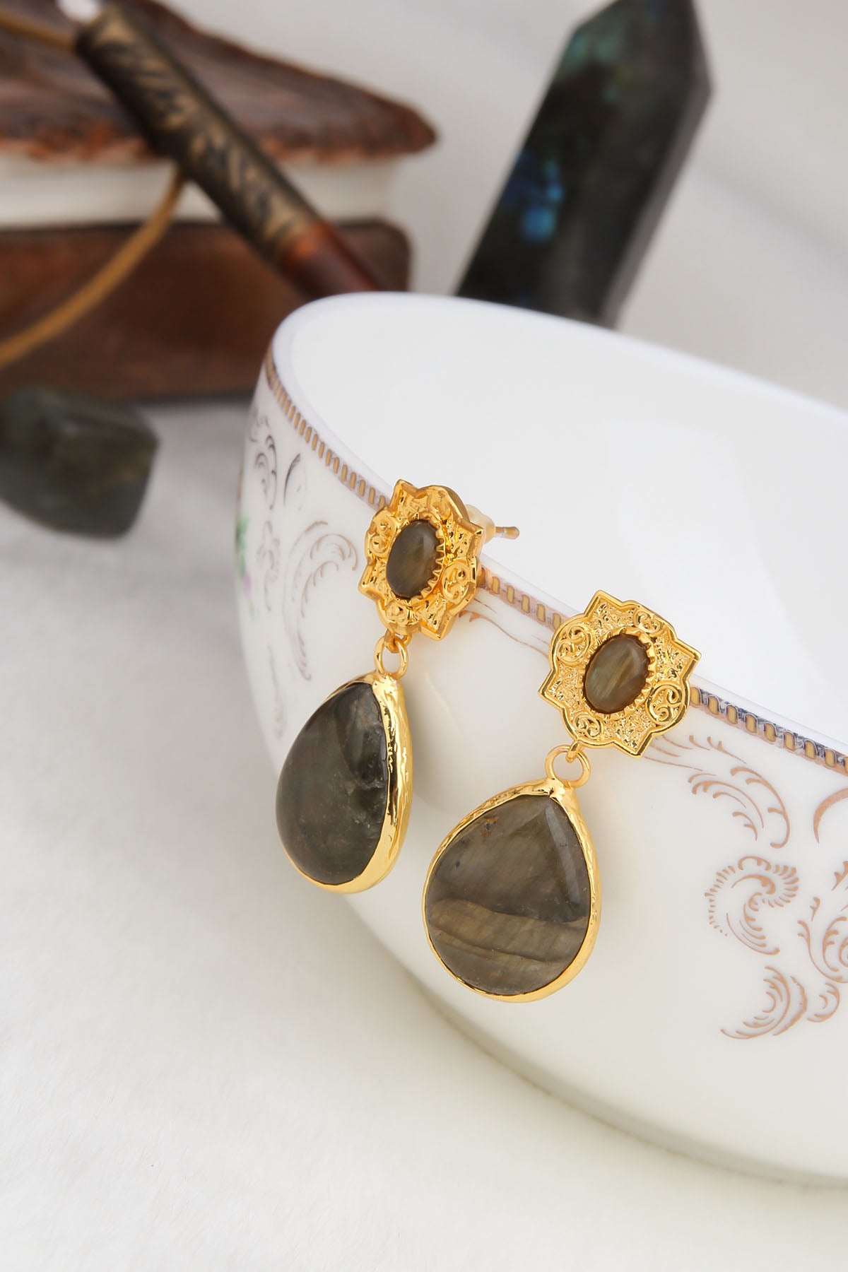 Labradorite  Boucles d'oreilles