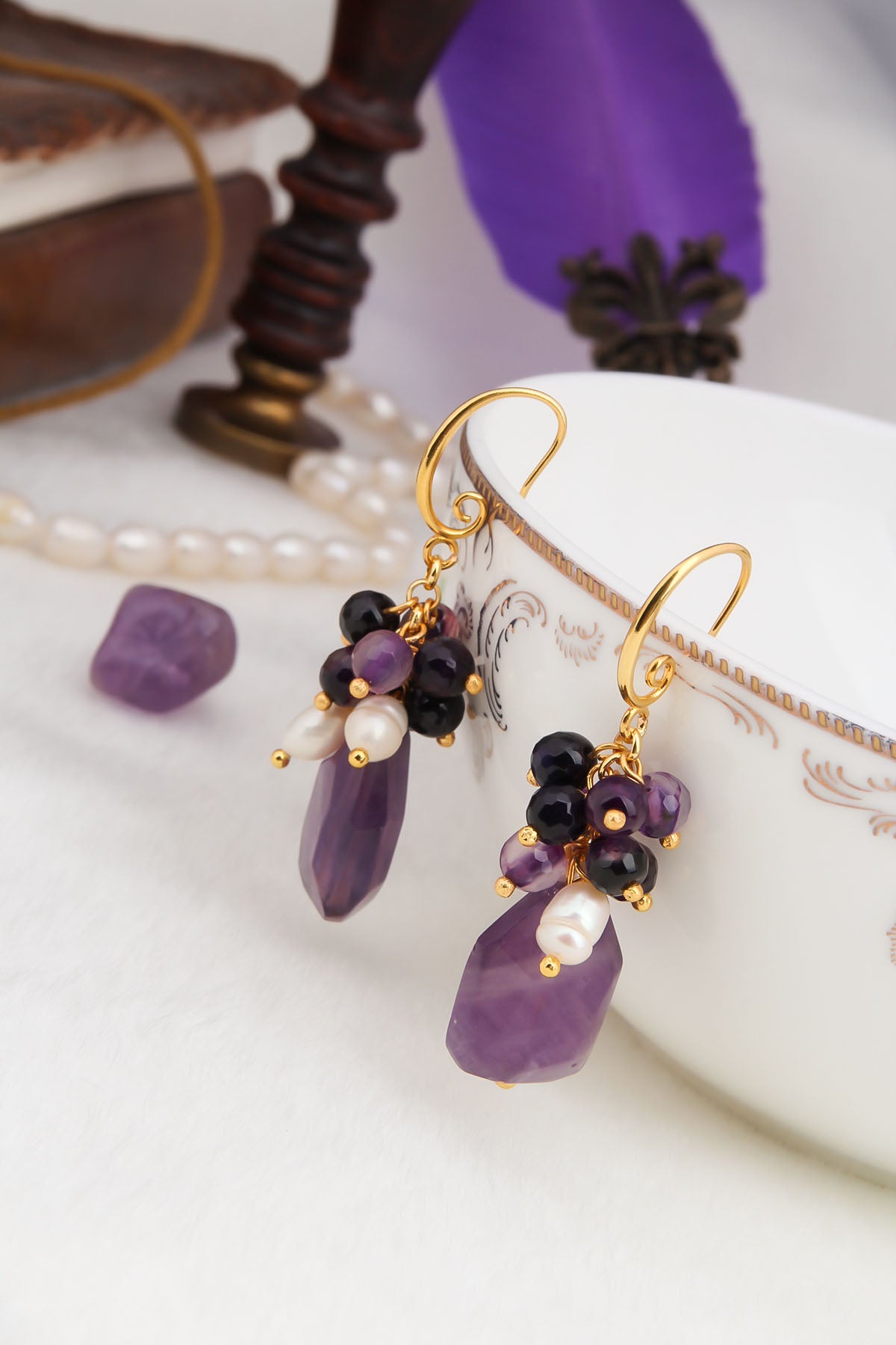 Amethyst Boucles d'oreilles