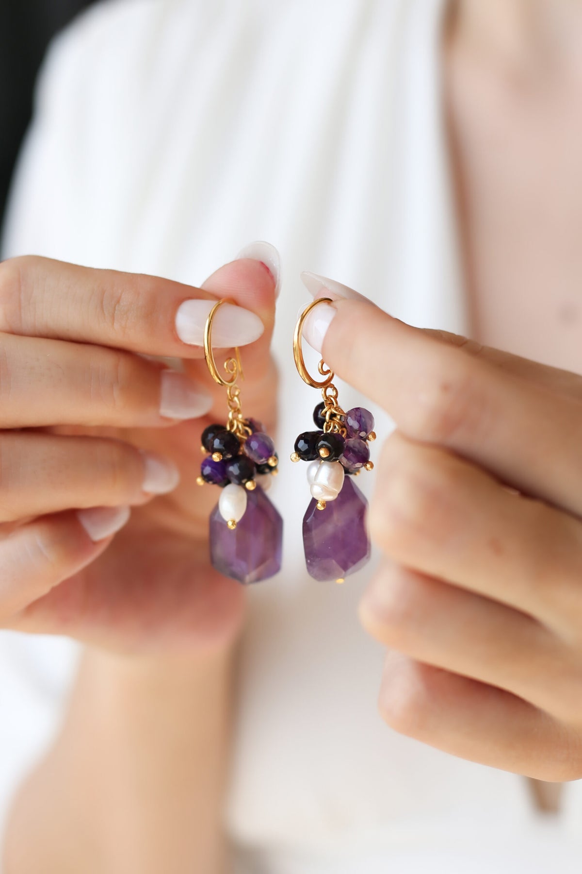 Amethyst Boucles d'oreilles