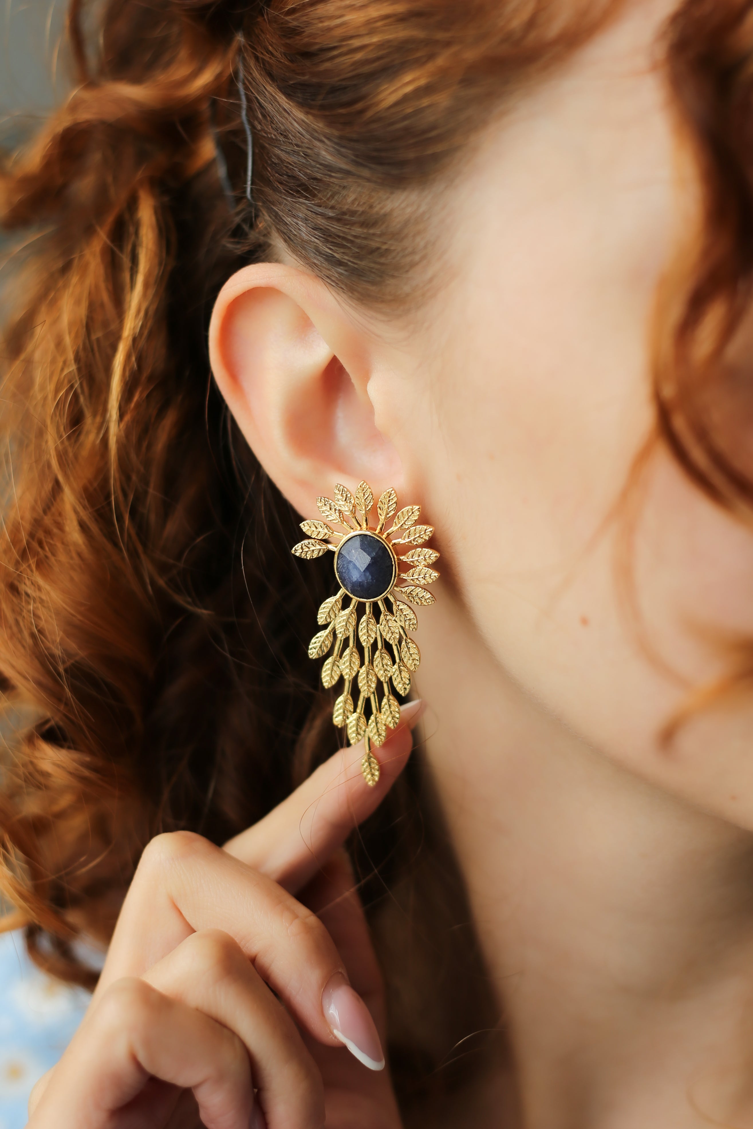 Saphire Boucle D'oreilles
