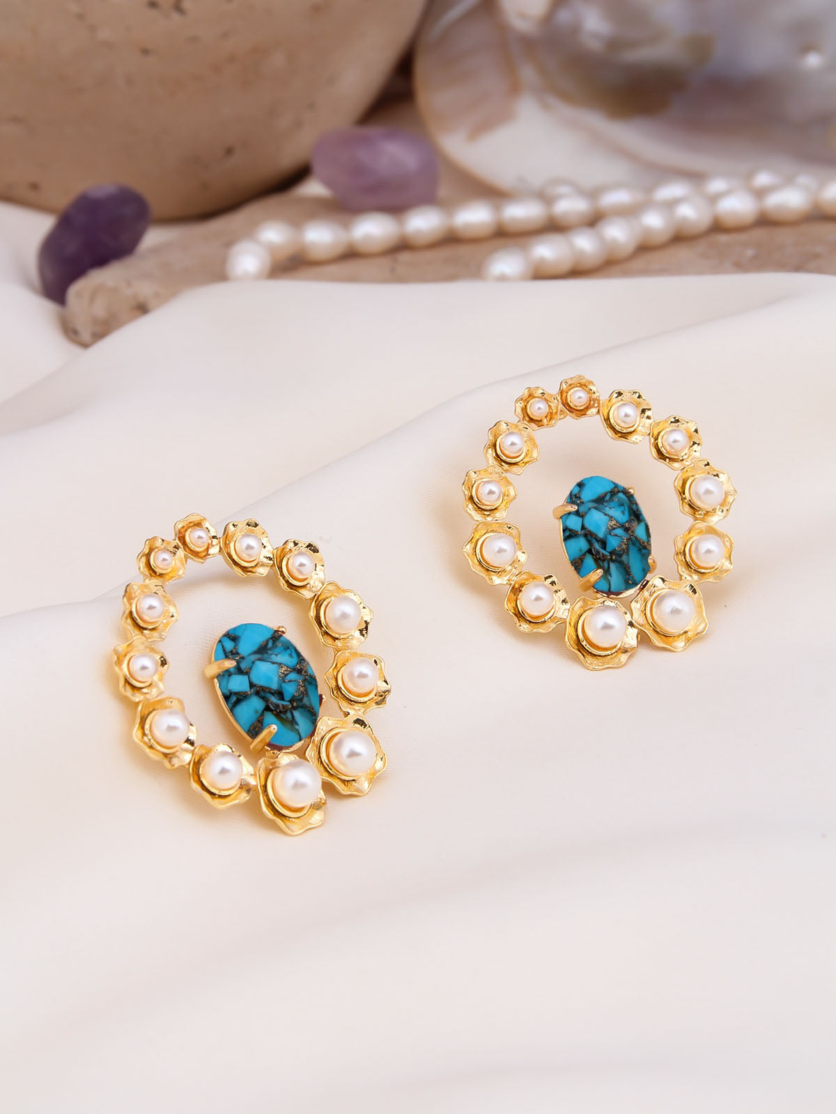 & Pearl Boucles D'Oreilles