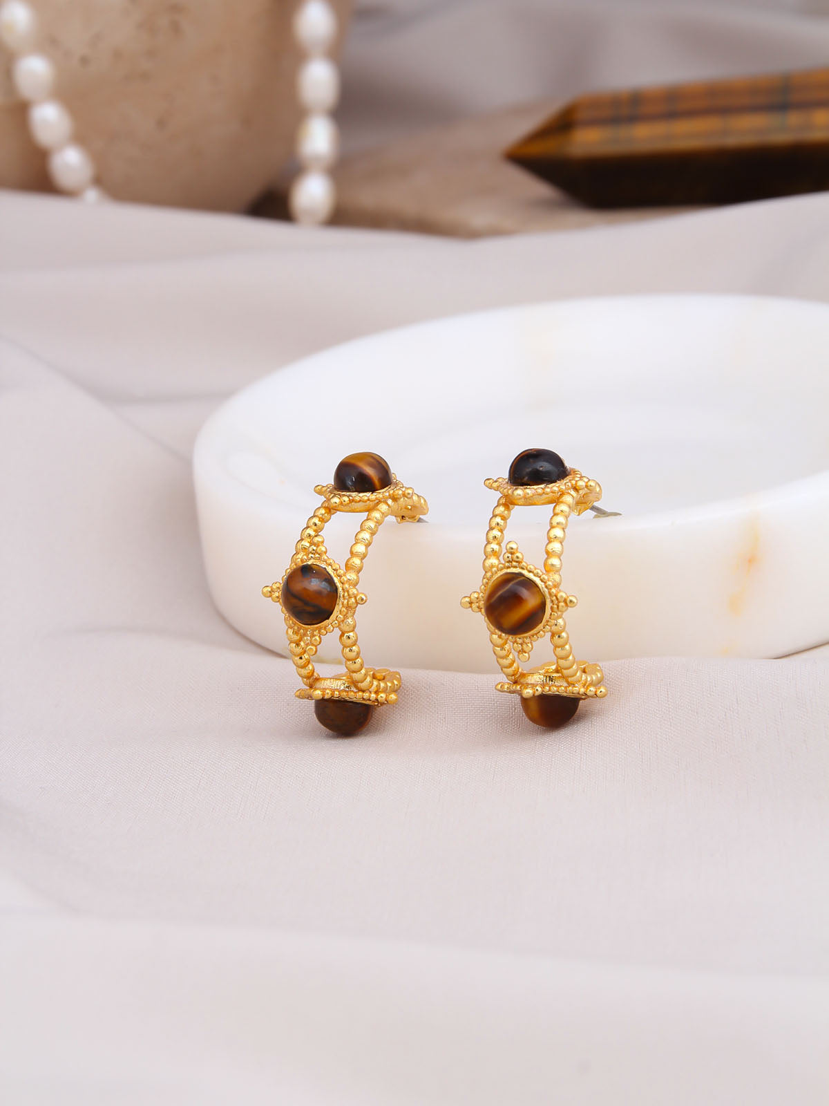 Tiger Eyes  Boucles d'oreilles