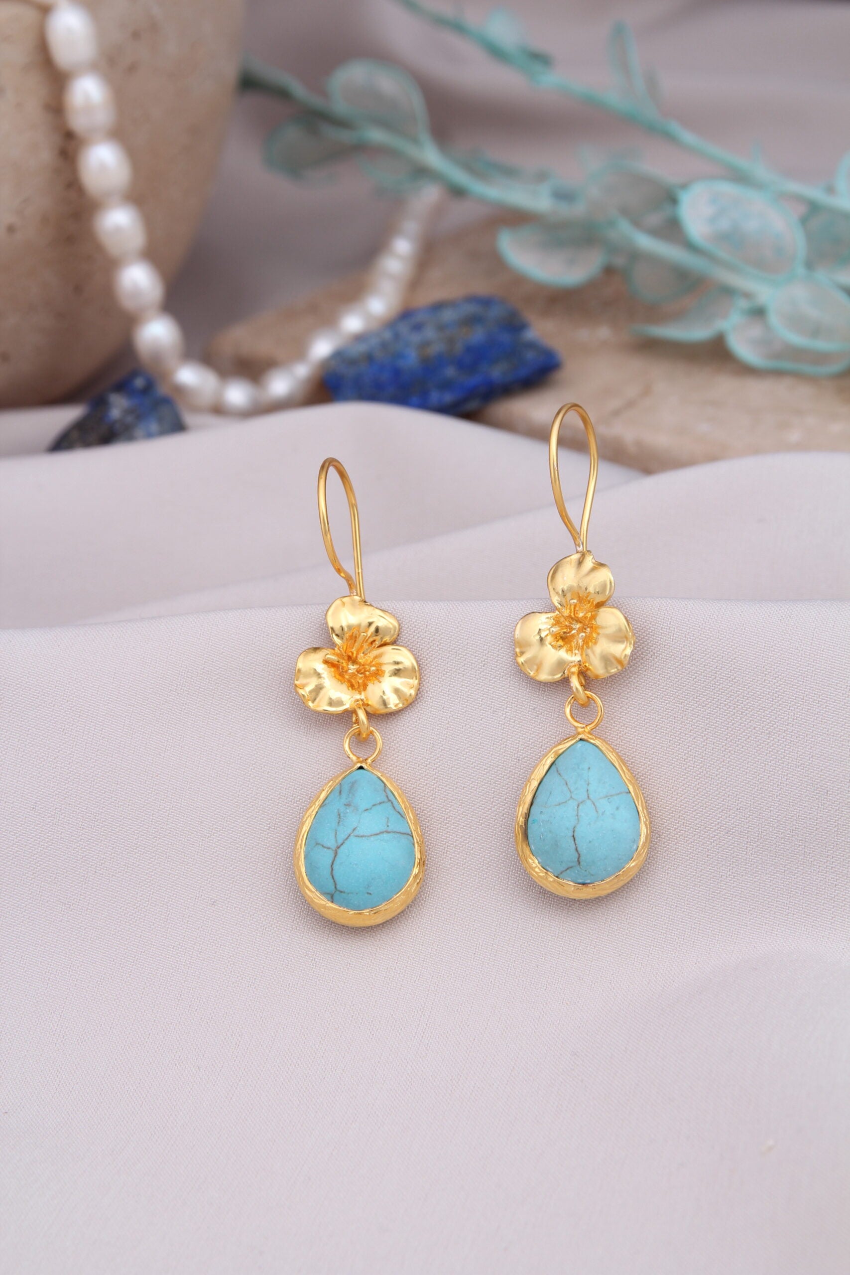 Turquoise Boucles d'oreilles