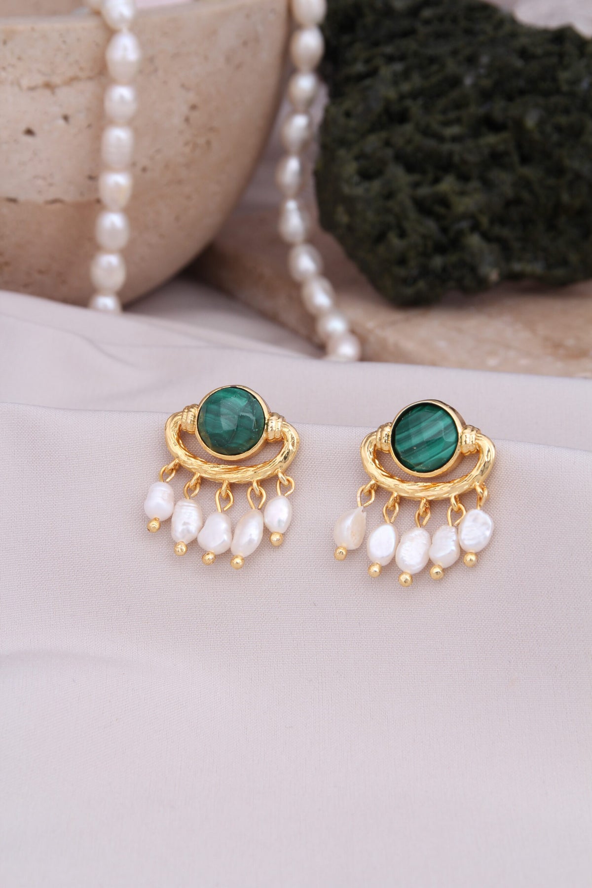 Malahite Boucles d'oreilles