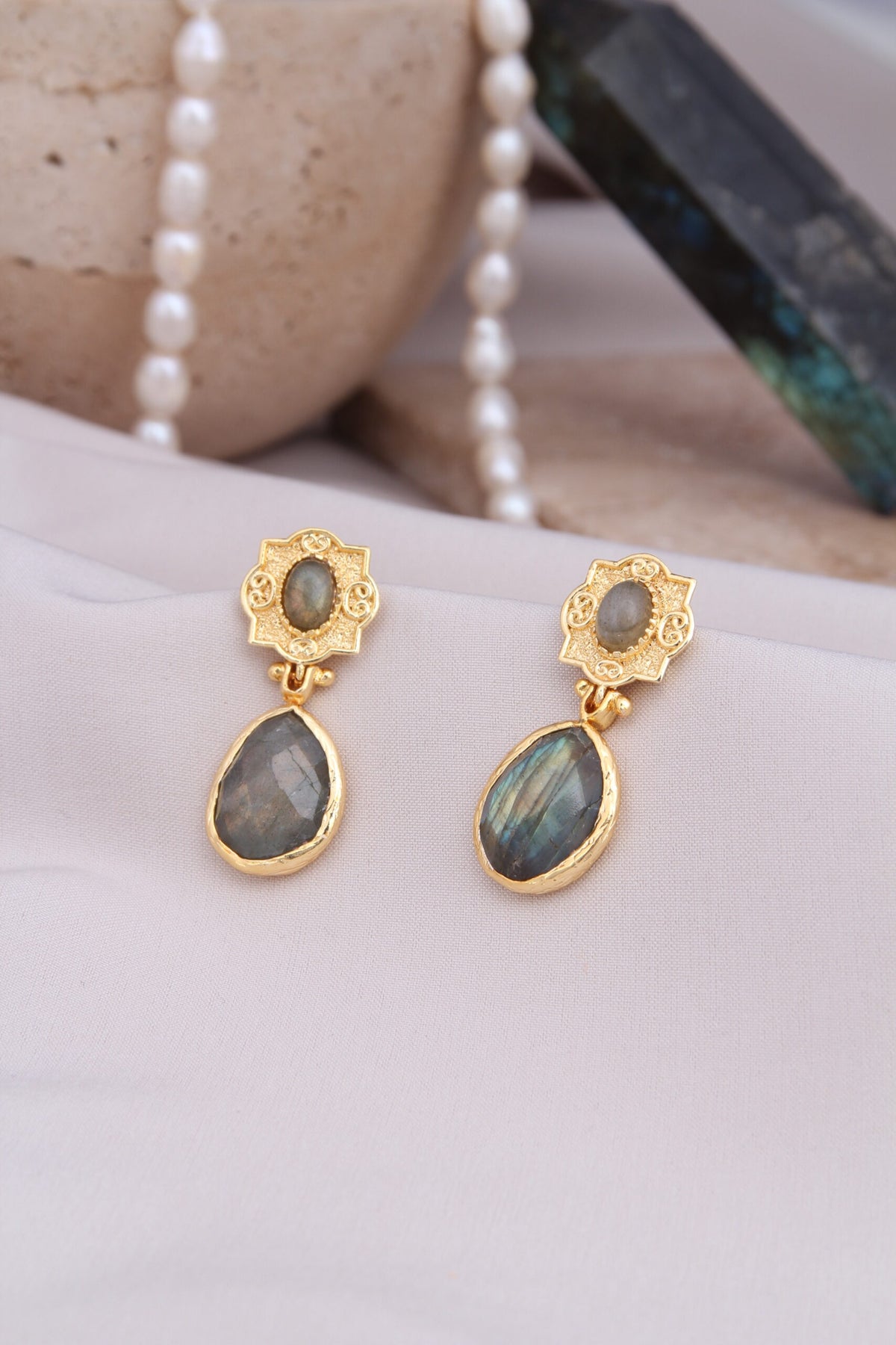 Labradorite Boucles d'oreilles