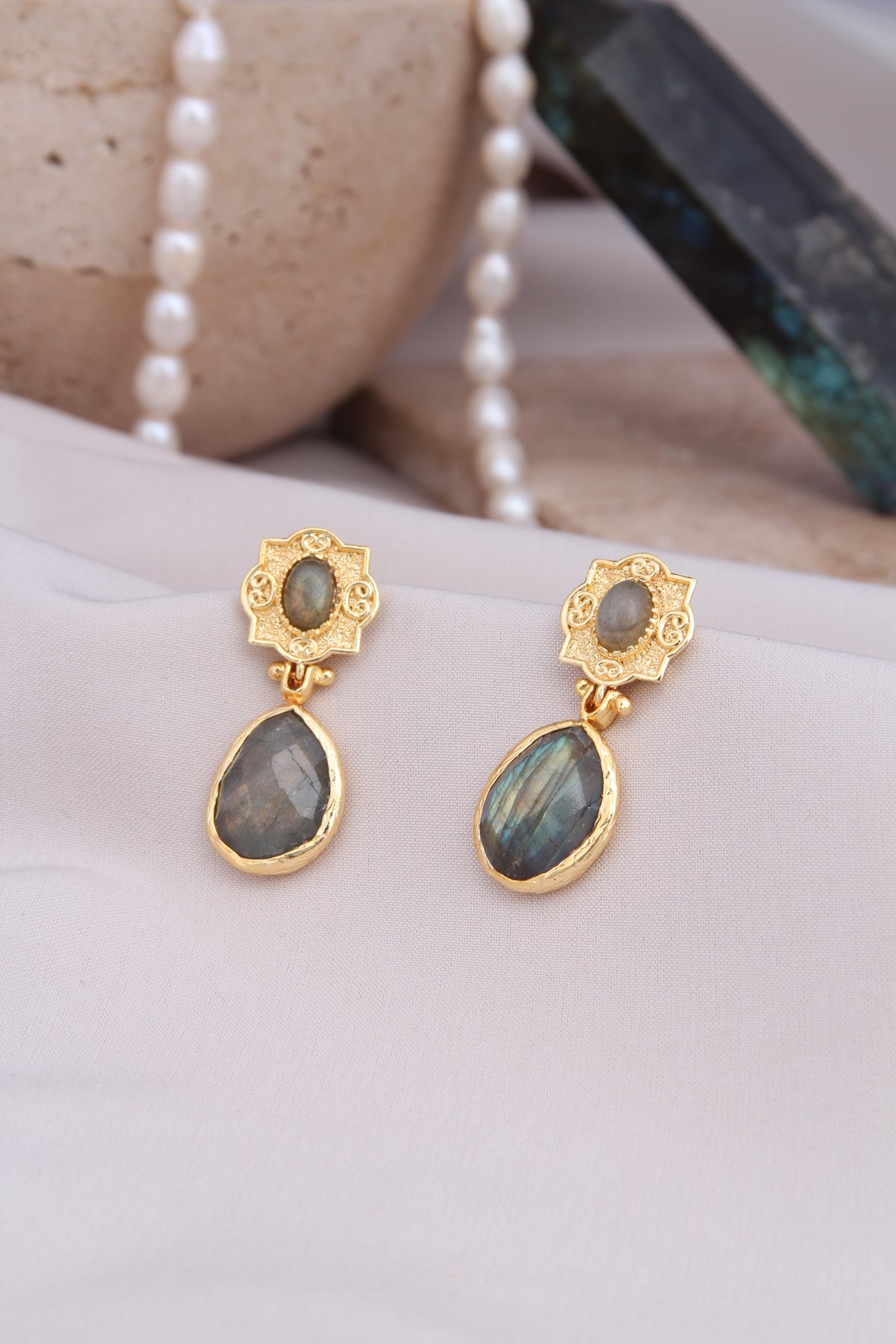 Labradorite  Boucles d'oreilles