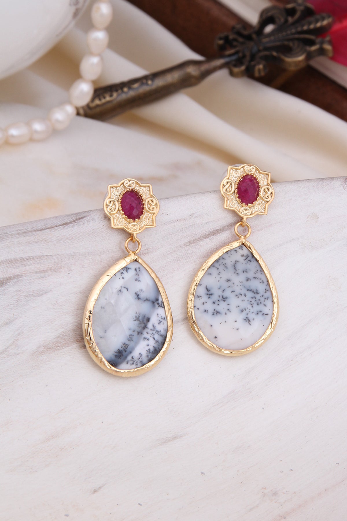 Dendrite & Agathe Earring