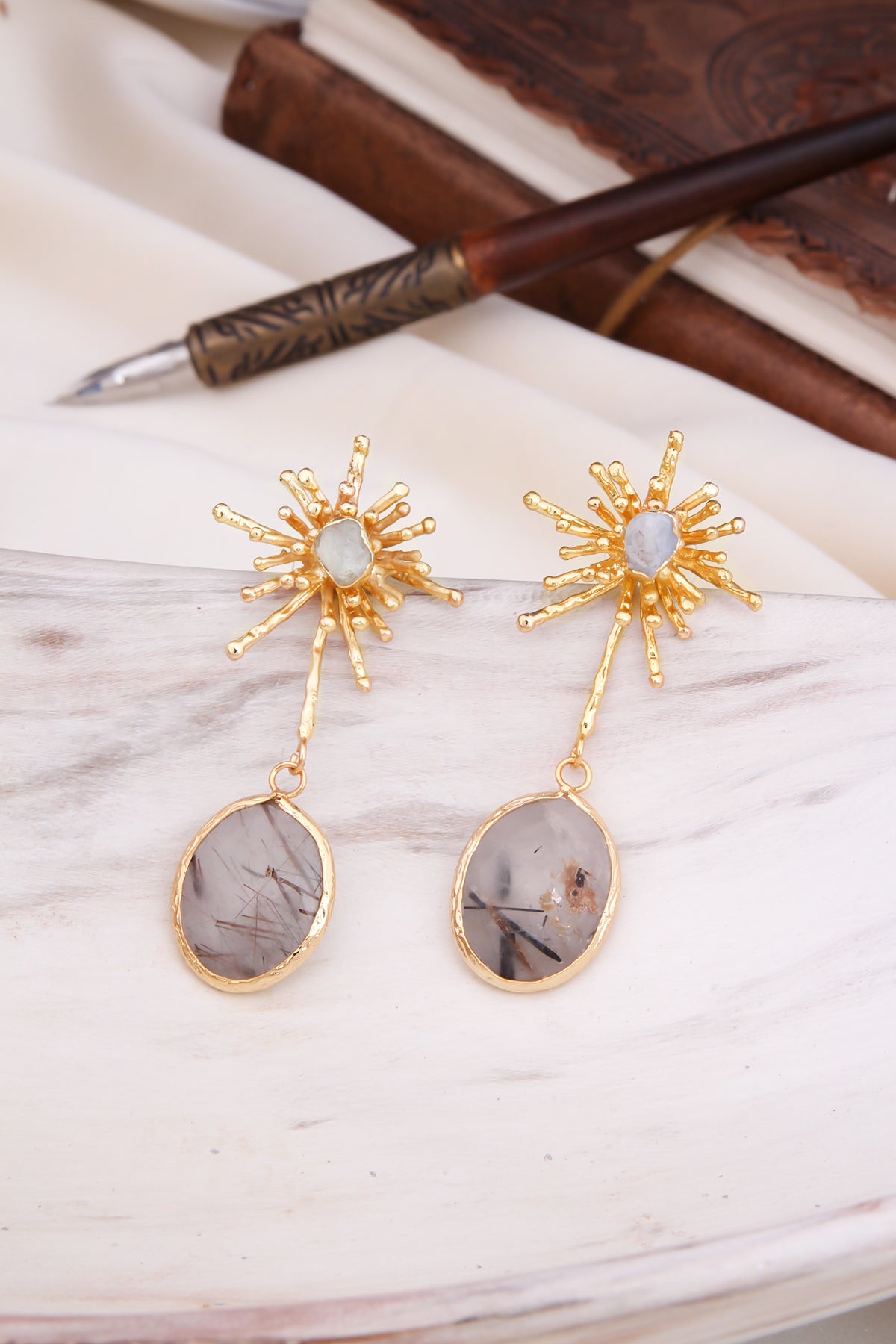 Black Rutil Earring