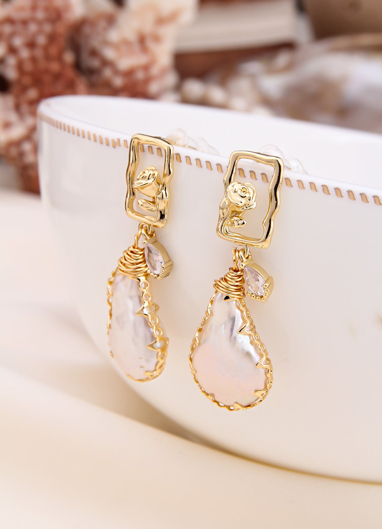 Nacre Boucles D'oreilles